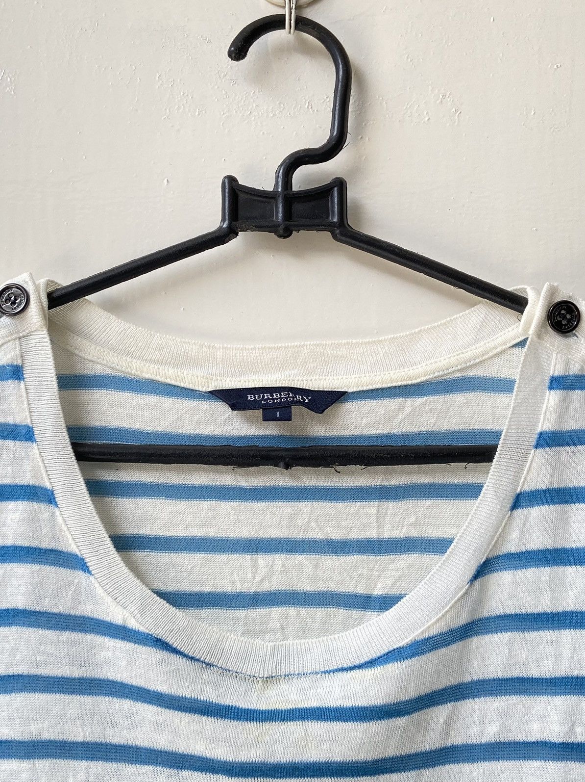 Burberry BURBERRY Striped T-Shirt Size US XS / EU 42 / 0 - 5 Thumbnail