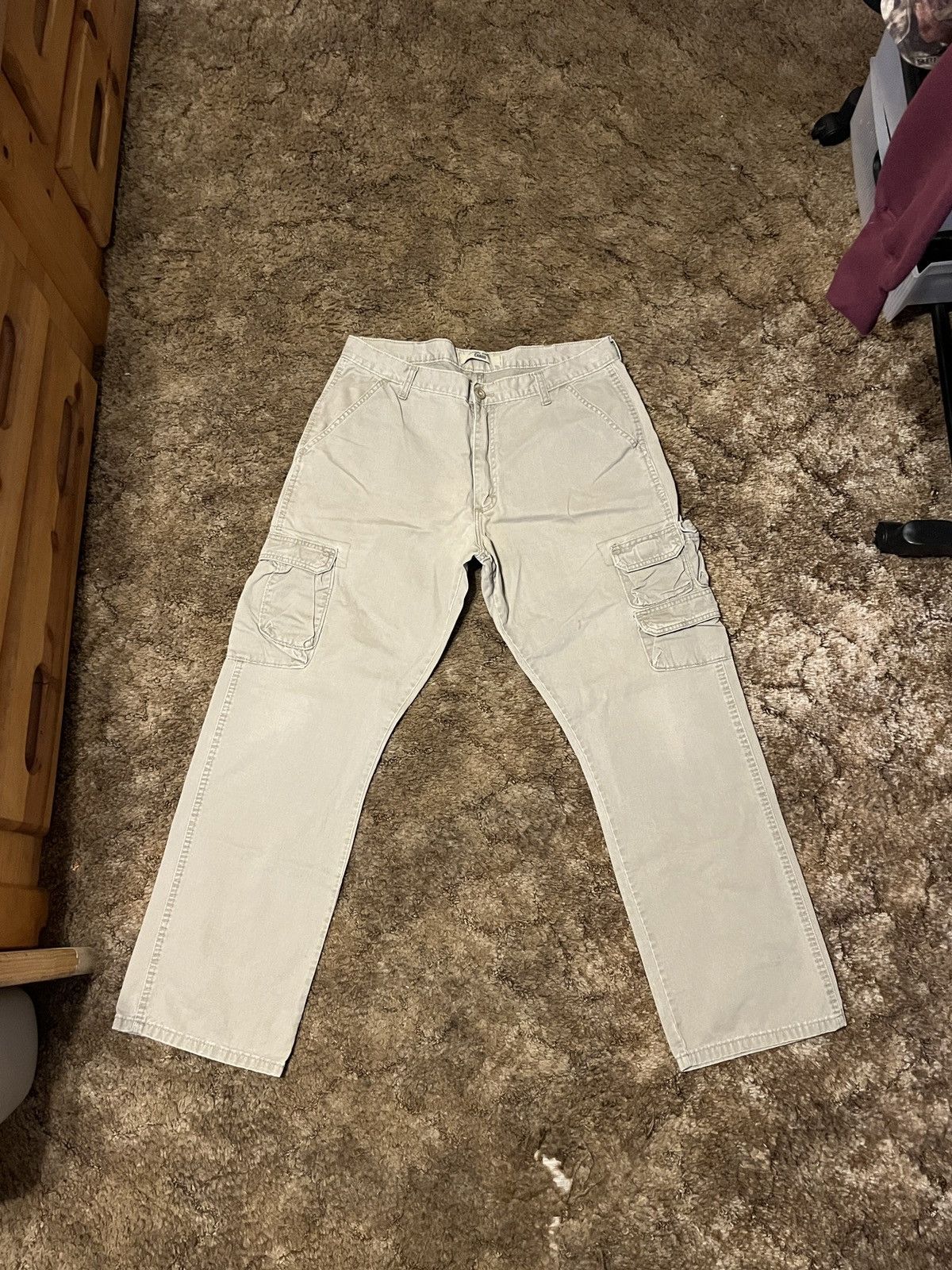 Wrangler Vintage Wrangler Multi Pocket Beige Cargo Pants 36 x 32 Size US 36 / EU 52 - 2 Thumbnail