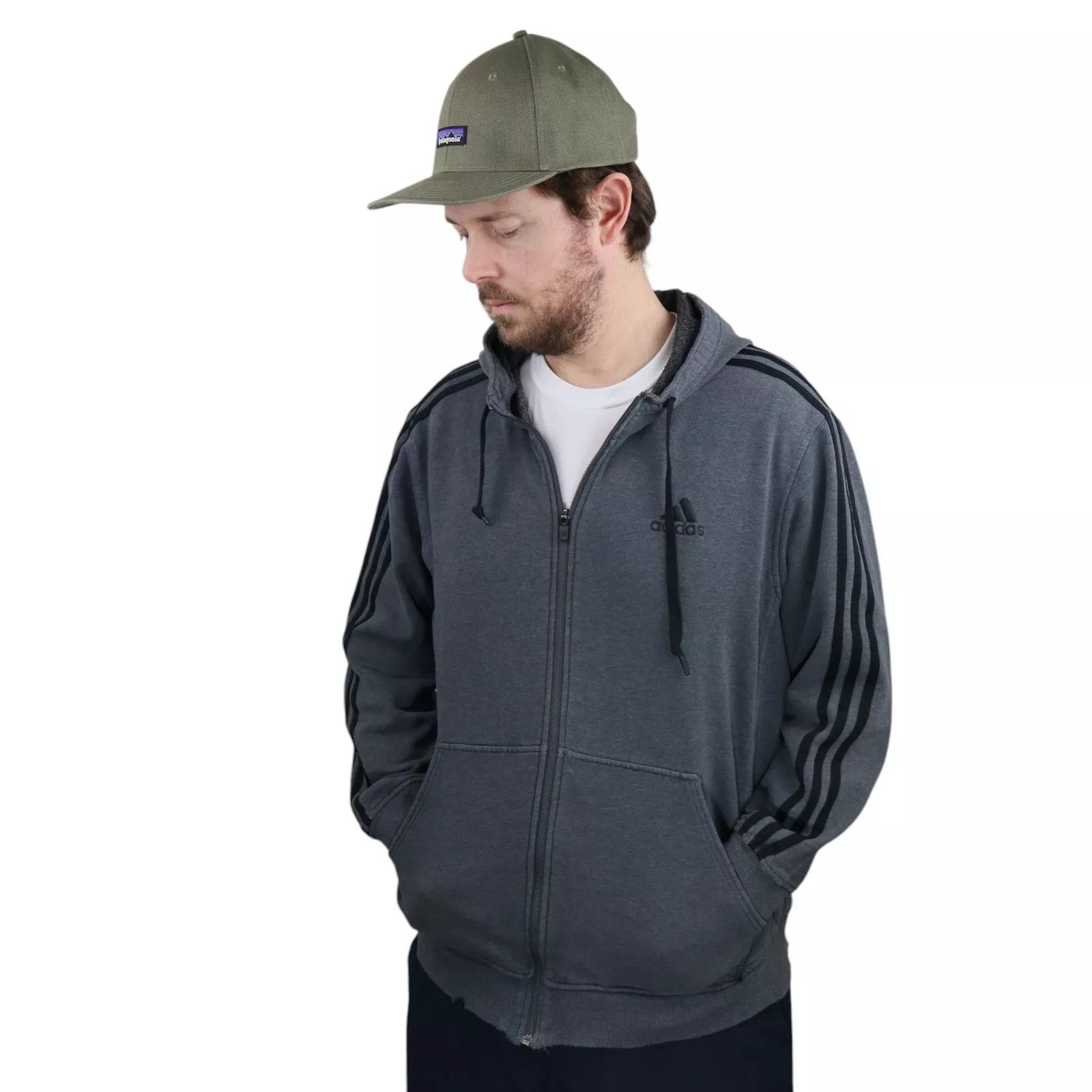 Adidas × Russell Athletic × Vintage Adidas Baggy Grunge Faded Heavyweight Hoodie Mens XL 90s Y2K Size US XL / EU 56 / 4 - 1 Thumbnail