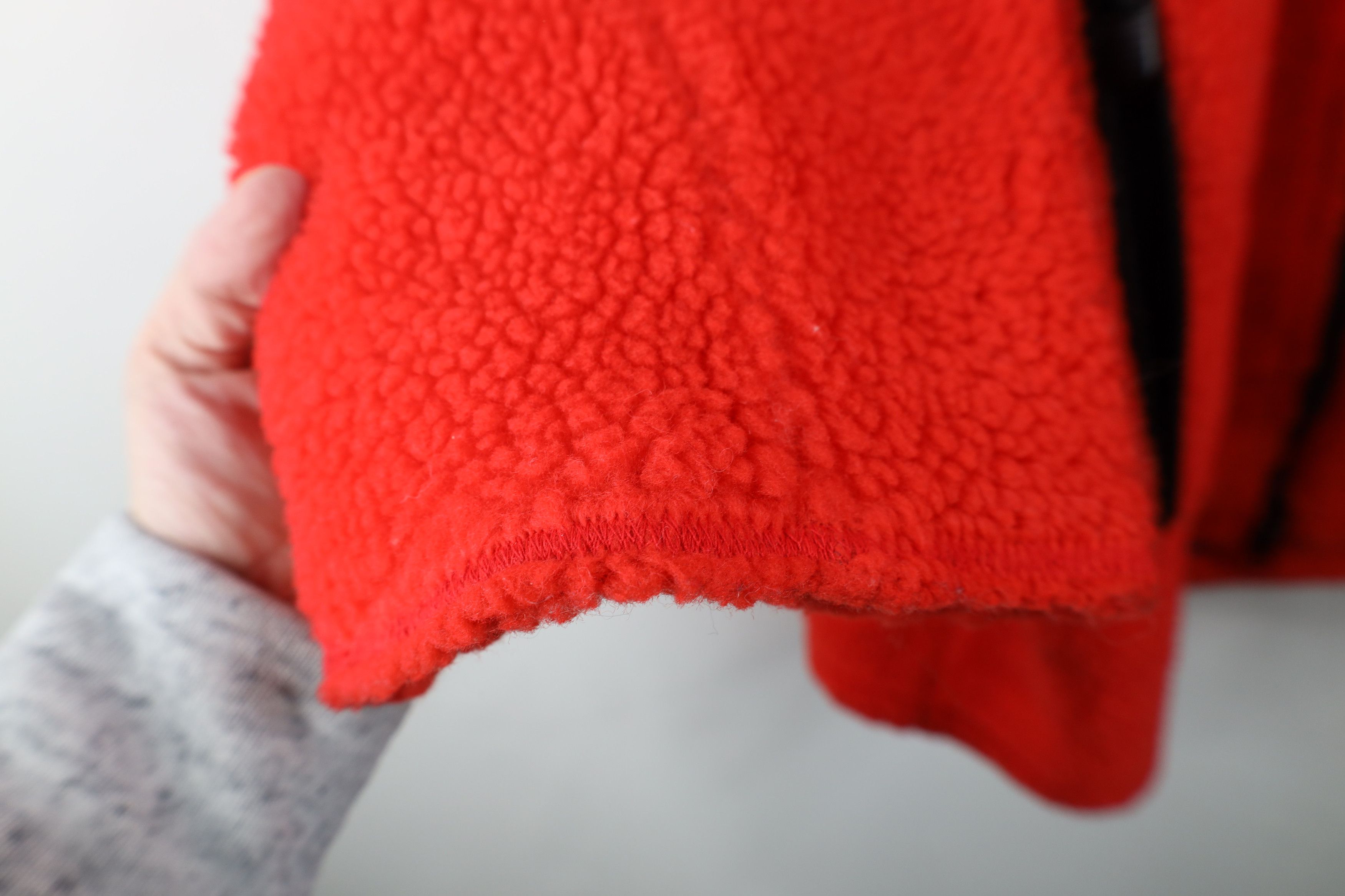 Vintage Vintage 90s Streetwear Deep Pile Fleece Zip Jacket Red Size US XXL / EU 58 / 5 - 8 Thumbnail