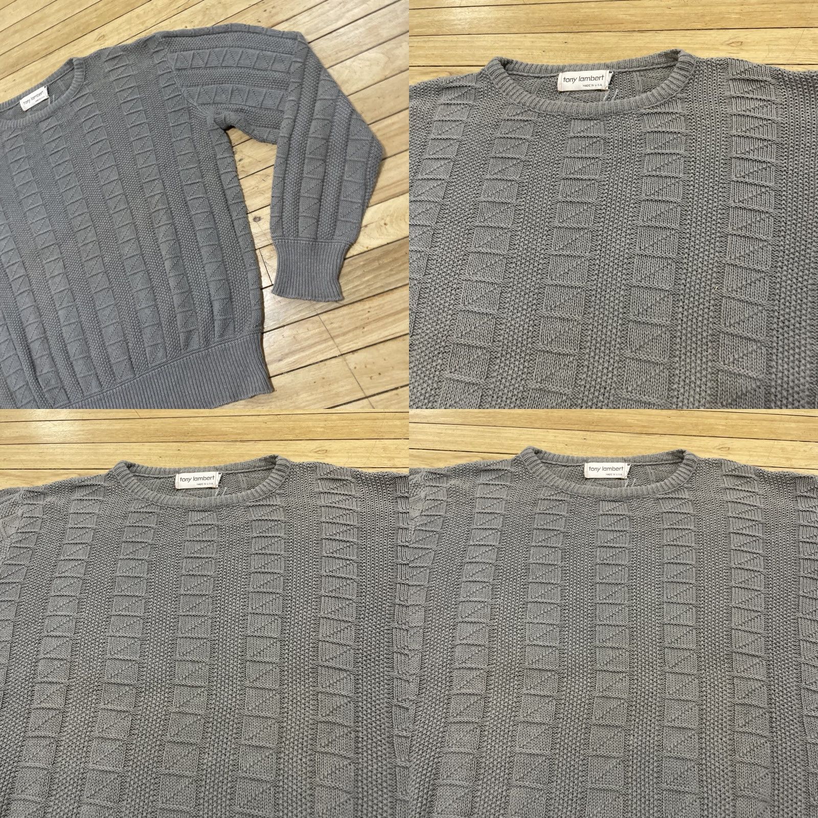 Vintage VINTAGE Tony Lambert Collections Sweater Men L Crew Neck Green 100% Cotton Knit Pullover Casual Winter Fall Spring Modern Classic Money Size US L / EU 52-54 / 3 - 10 Thumbnail