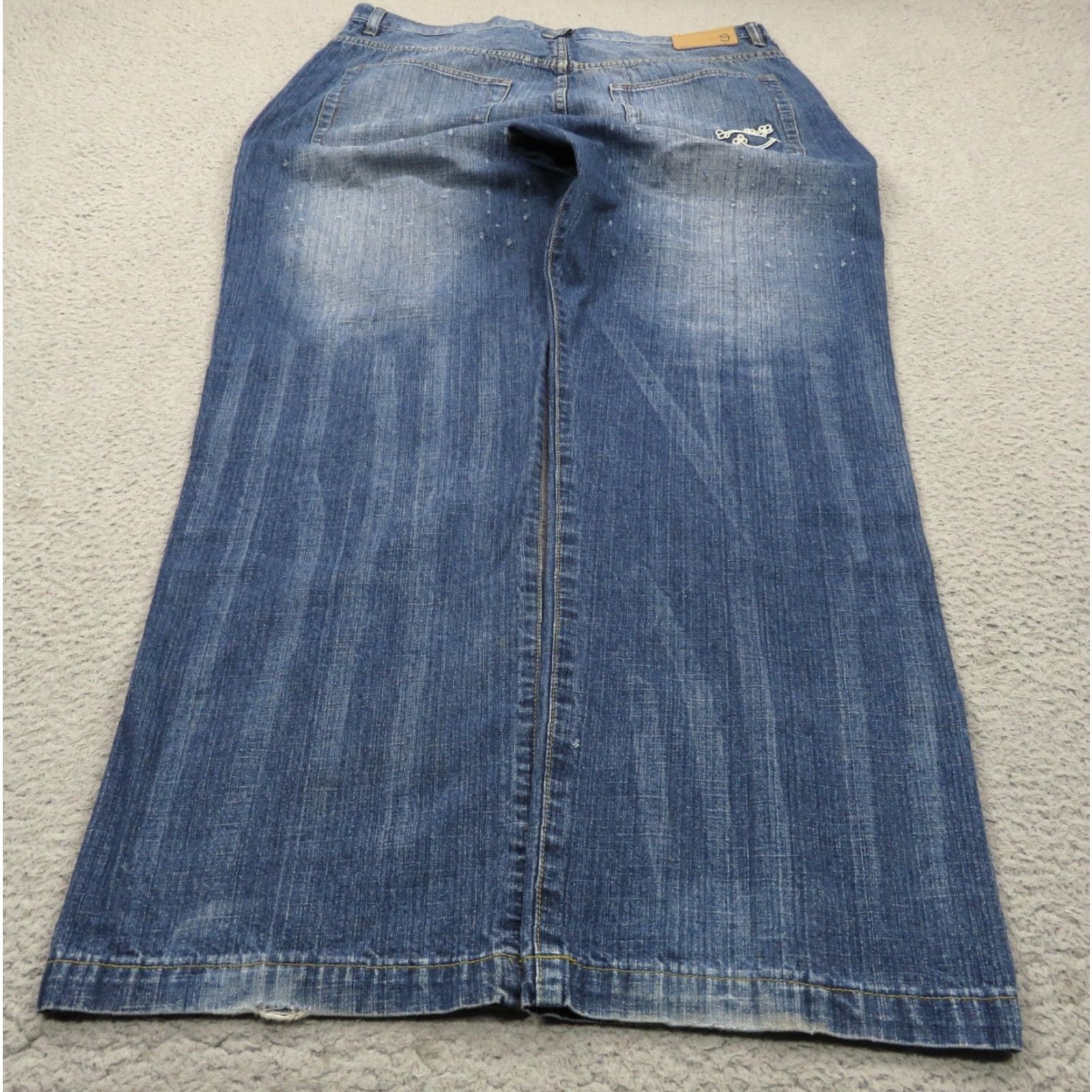 Sean John VINTAGE Sean John Jeans Baggy 38 Men 5-Pocket Denim 10" Leg Opening Wide-Leg Grunge 90s Y2K VTG 2000s Logo Embroidered Blue Size US 38 / EU 54 - 2 Thumbnail