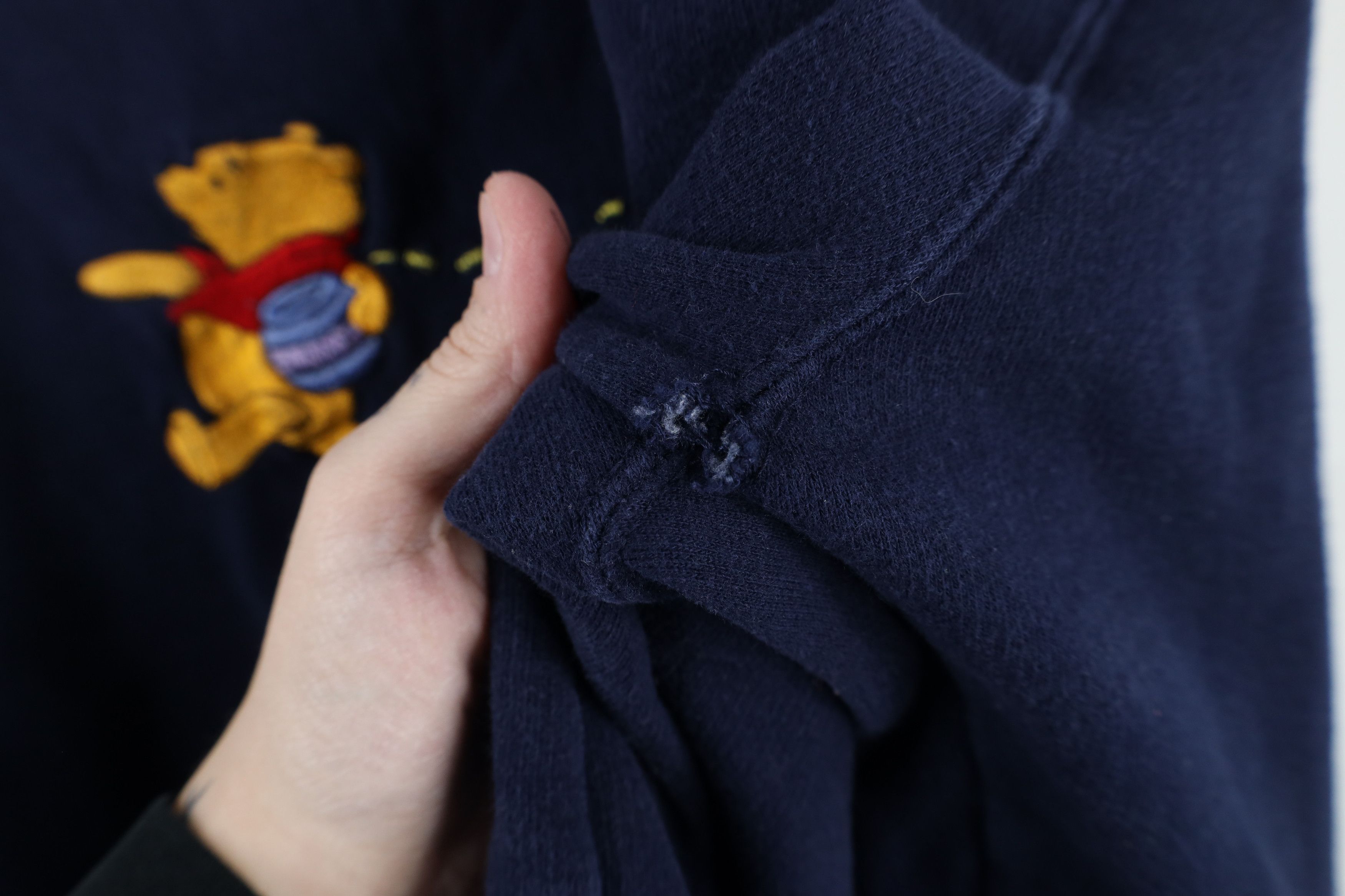 Disney × Vintage Vintage 90s Disney Winnie the Pooh Oh Bother Sweatshirt Blue Size L / US 10 / IT 46 - 6 Thumbnail