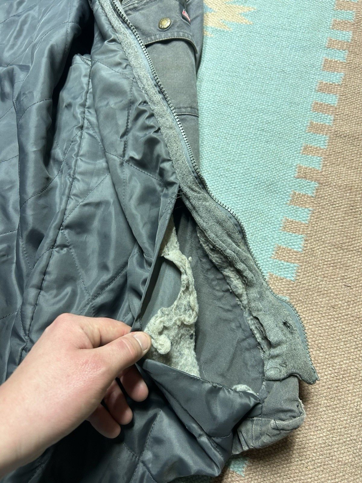 Vintage Vtg dickies hooded canvas work jacket distressed quilted XL Size US XL / EU 56 / 4 - 14 Thumbnail