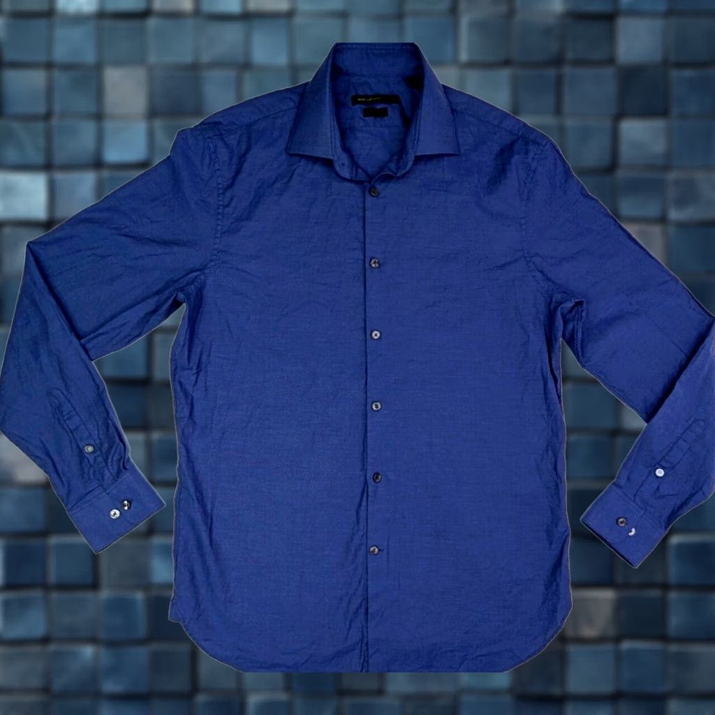 John Varvatos John Varvatos Regular Fit Purple Button Shirt Men 44 Chest 30 Long Cotton Blend Button-Up Long Sleeve Solid 15.5 Regular Fit Mens Size US L / EU 52-54 / 3 - 1 Thumbnail