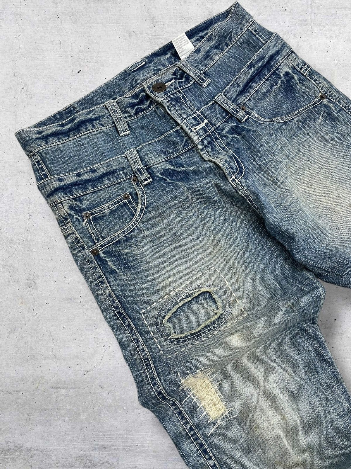 semanticdesign VINTAGE STITCH STUDIO OG JAPAN DESIGNER DOUBLE WAIST DENIM Size US 32 / EU 48 - 9 Thumbnail