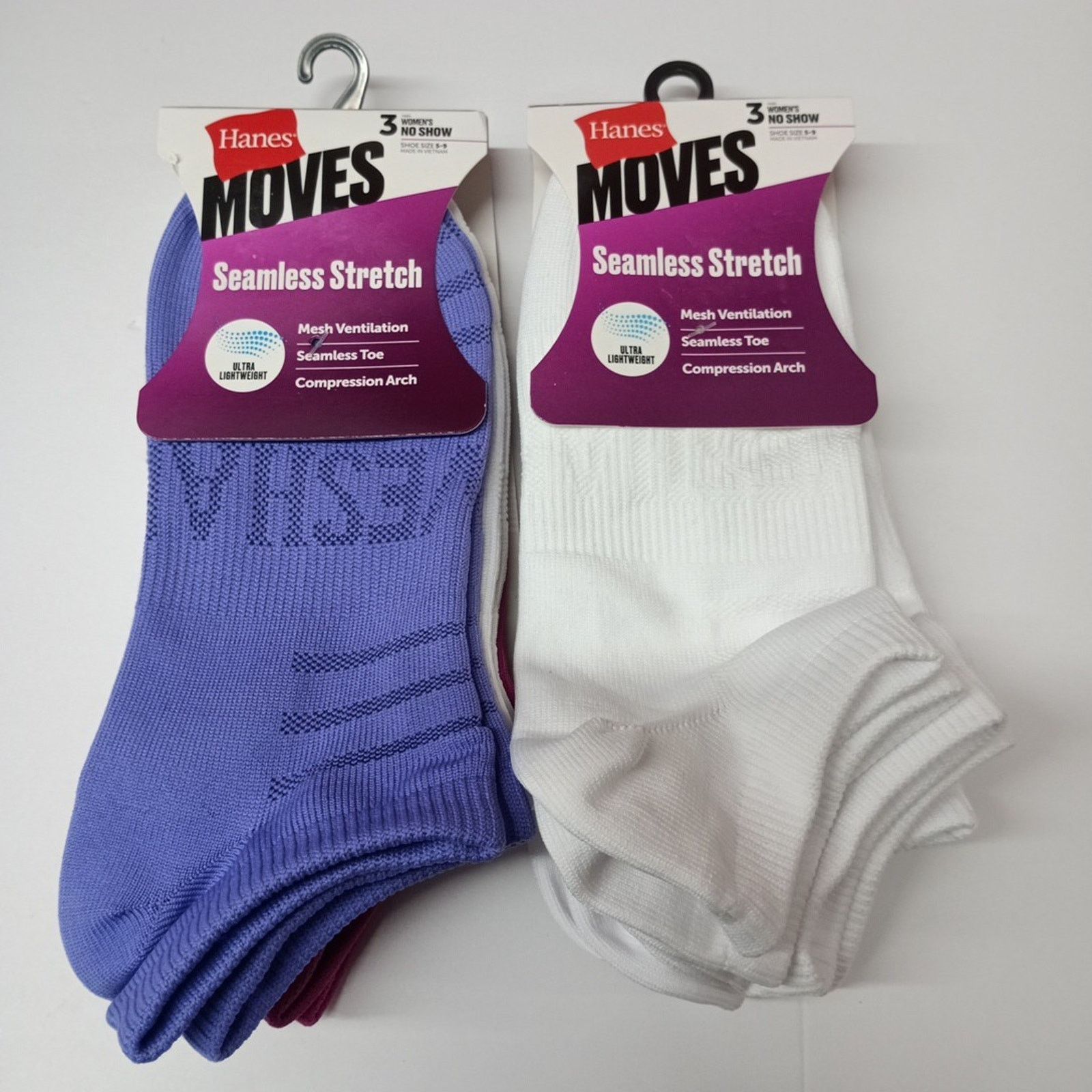 Hanes Hanes No Show Socks 6 Pairs Women's Size 5-9 Assorted Size ONE SIZE - 1 Thumbnail