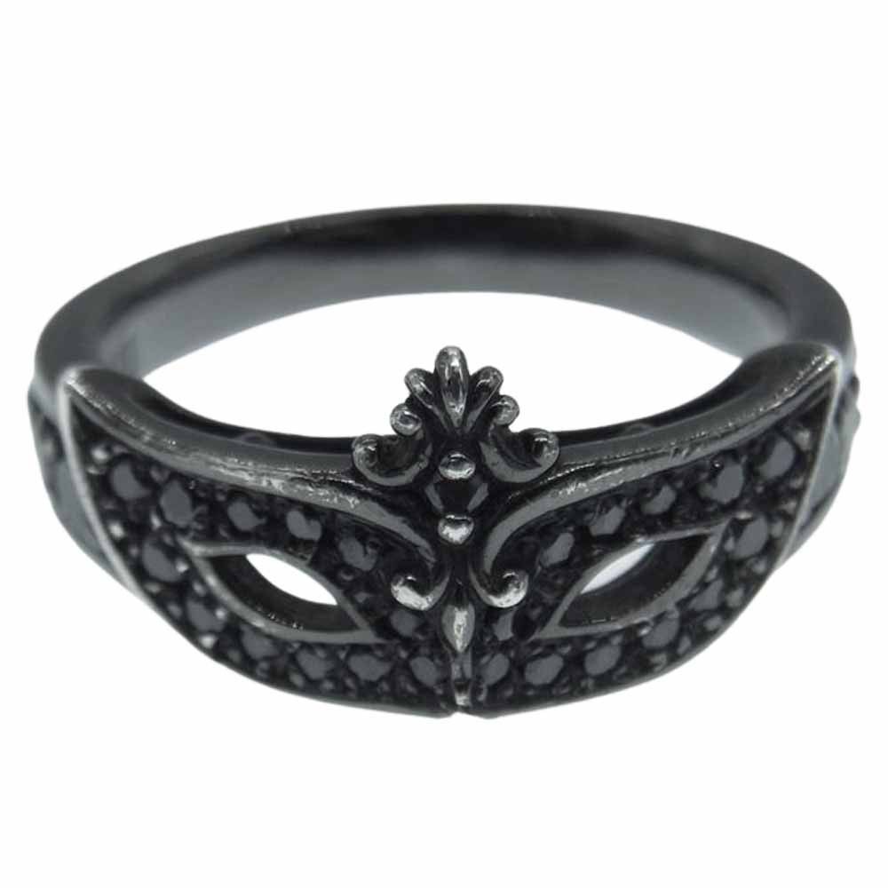 image of Justin Marvel Masquerade Mask Ring Black Finish, Men's