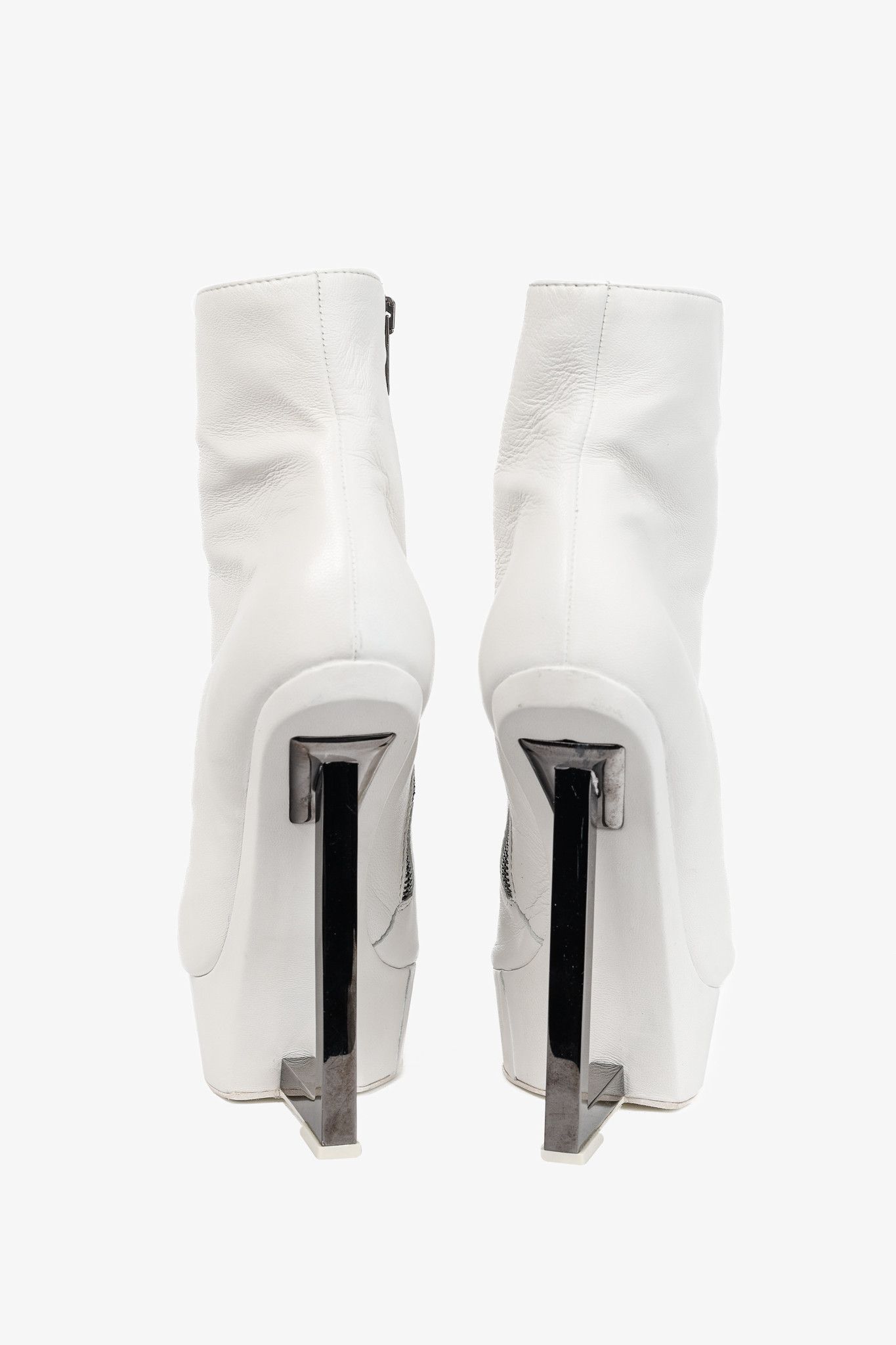 Gareth Pugh Gareth Pugh SS/14 Runway Leather Angular-Heel Ankle Boots Size US 9.5 / IT 39.5 - 3 Thumbnail