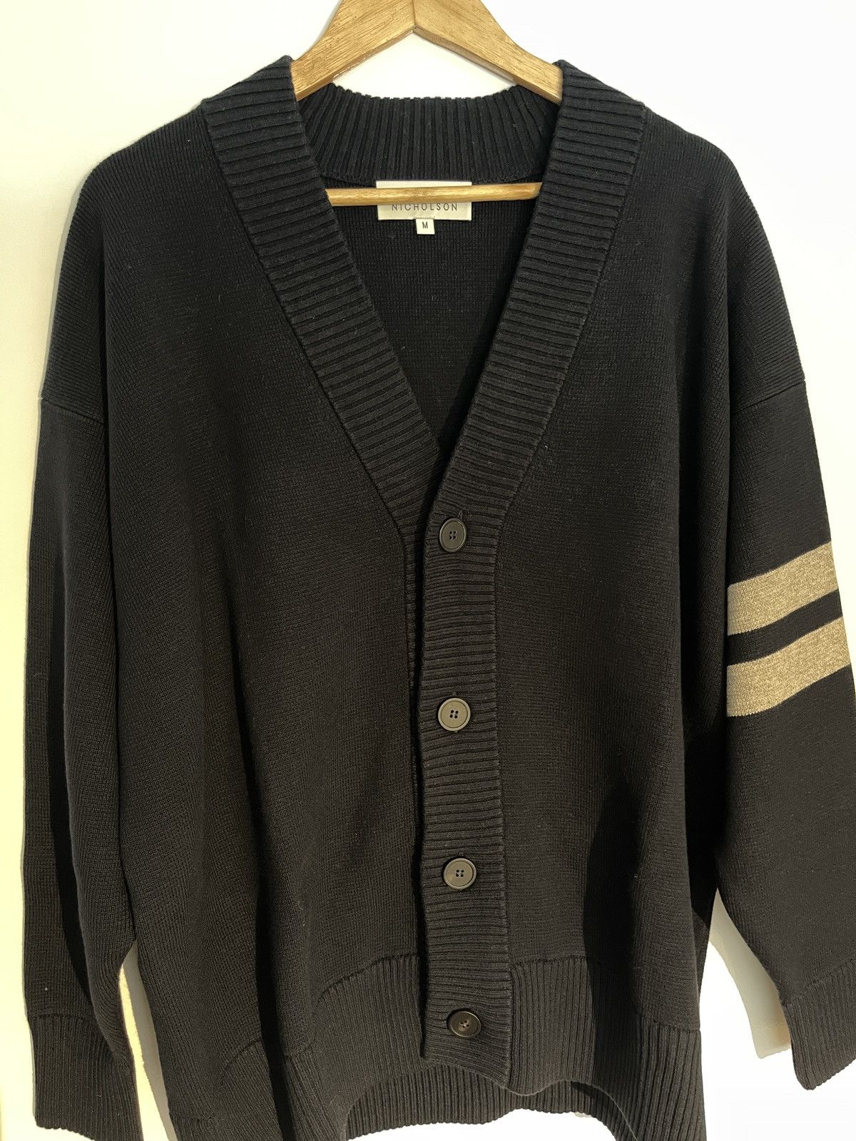 Studio Nicholson Sen Cardigan Granite Gray Lambswool - XL NWT $515