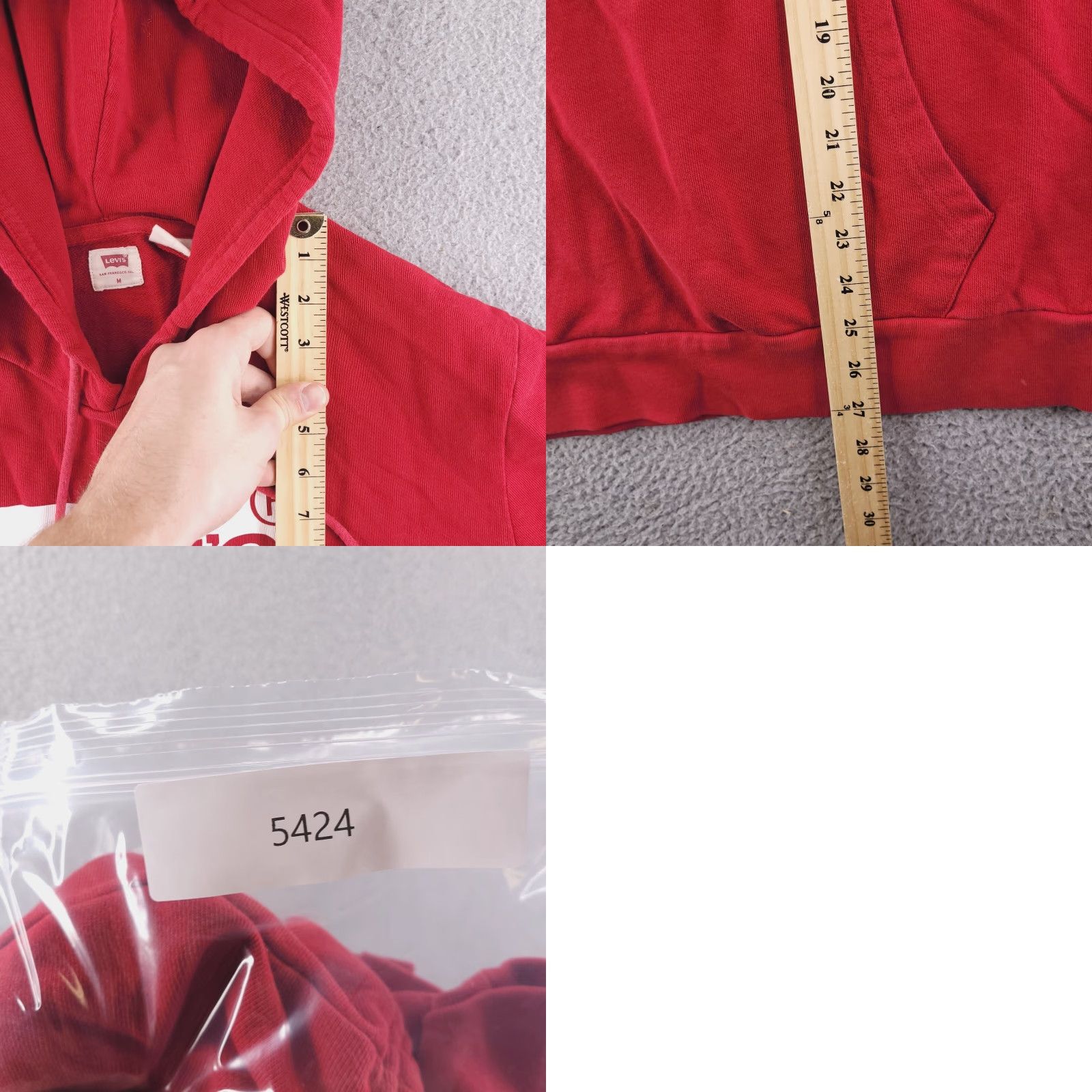 Levi's Levi's Hoodie Mens M Red Pullover Sweatshirt Shirt Womens? Size US M / EU 48-50 / 2 - 8 Thumbnail