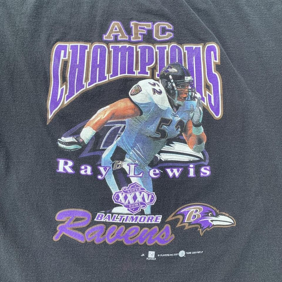 Vintage Vintage Baltimore Ravens Y2K Black Ray Lewis Champions Tee Size US XL / EU 56 / 4 - 2 Thumbnail