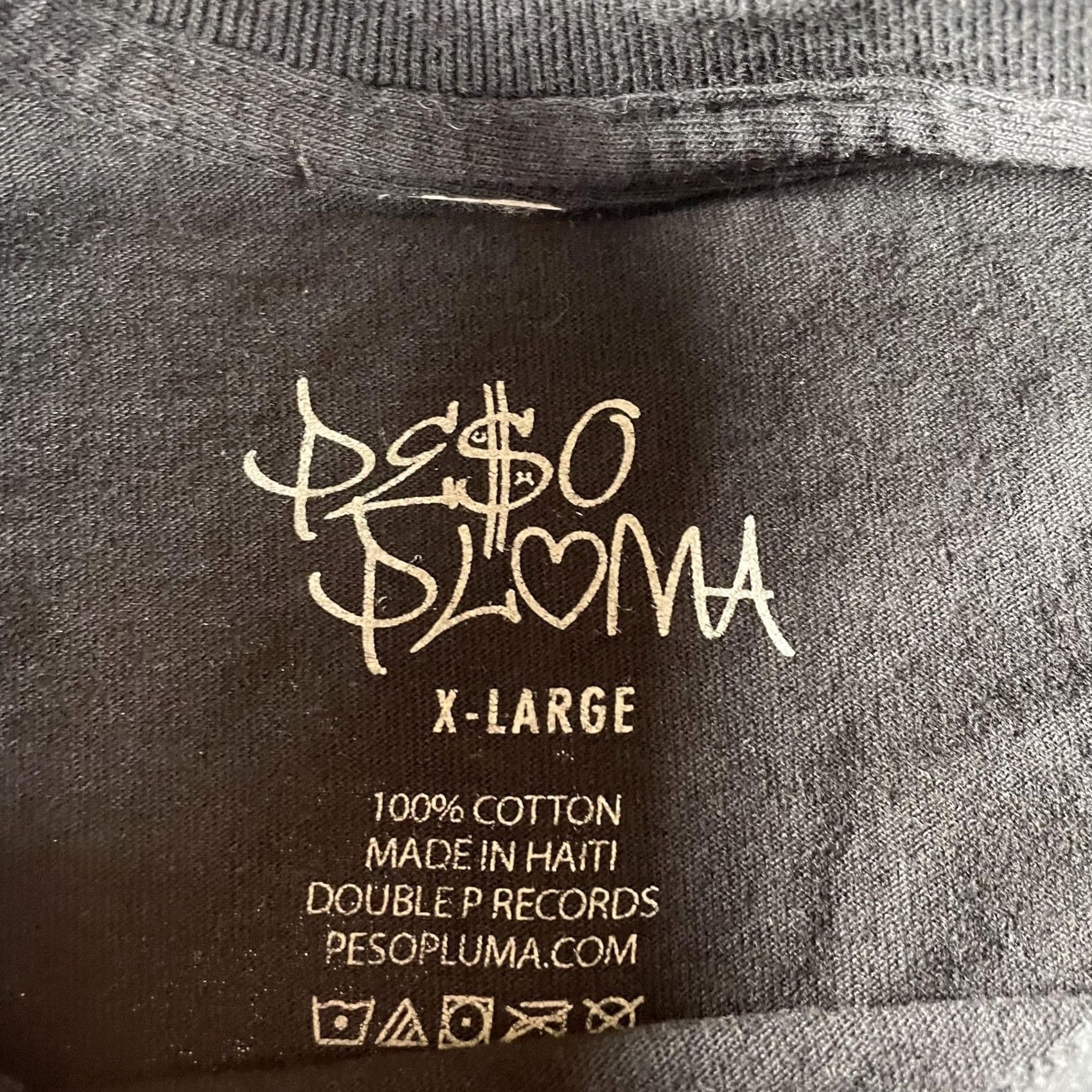 Vintage Peso Pluma Shirt Mens XL Black Concert Tour Graphic Tee Shirt Size US XL / EU 56 / 4 - 6 Thumbnail