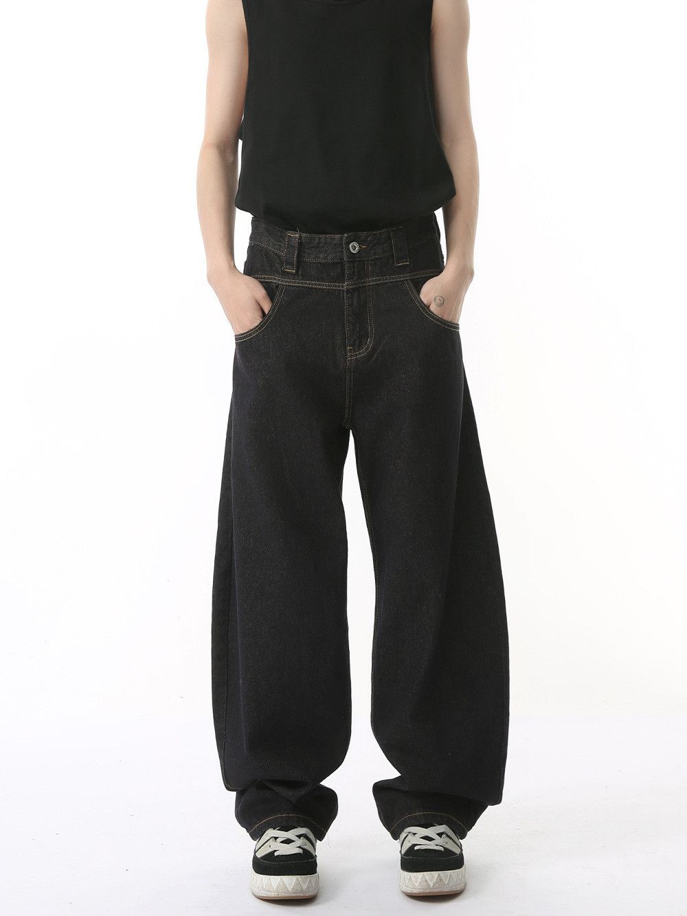 Japanese Brand American high-street casual retro loose washed curved jeans Size US 32 / EU 48 - 1 Thumbnail