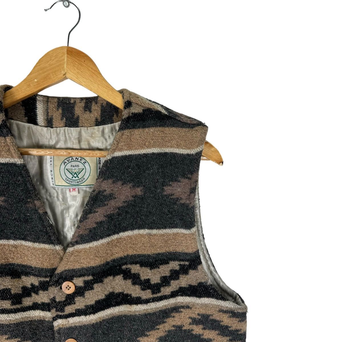 Native ❄️80s AVANEZ FRANCE AZTEC WOOL VEST LIKE CHIMAYO Size US M / EU 48-50 / 2 - 3 Thumbnail