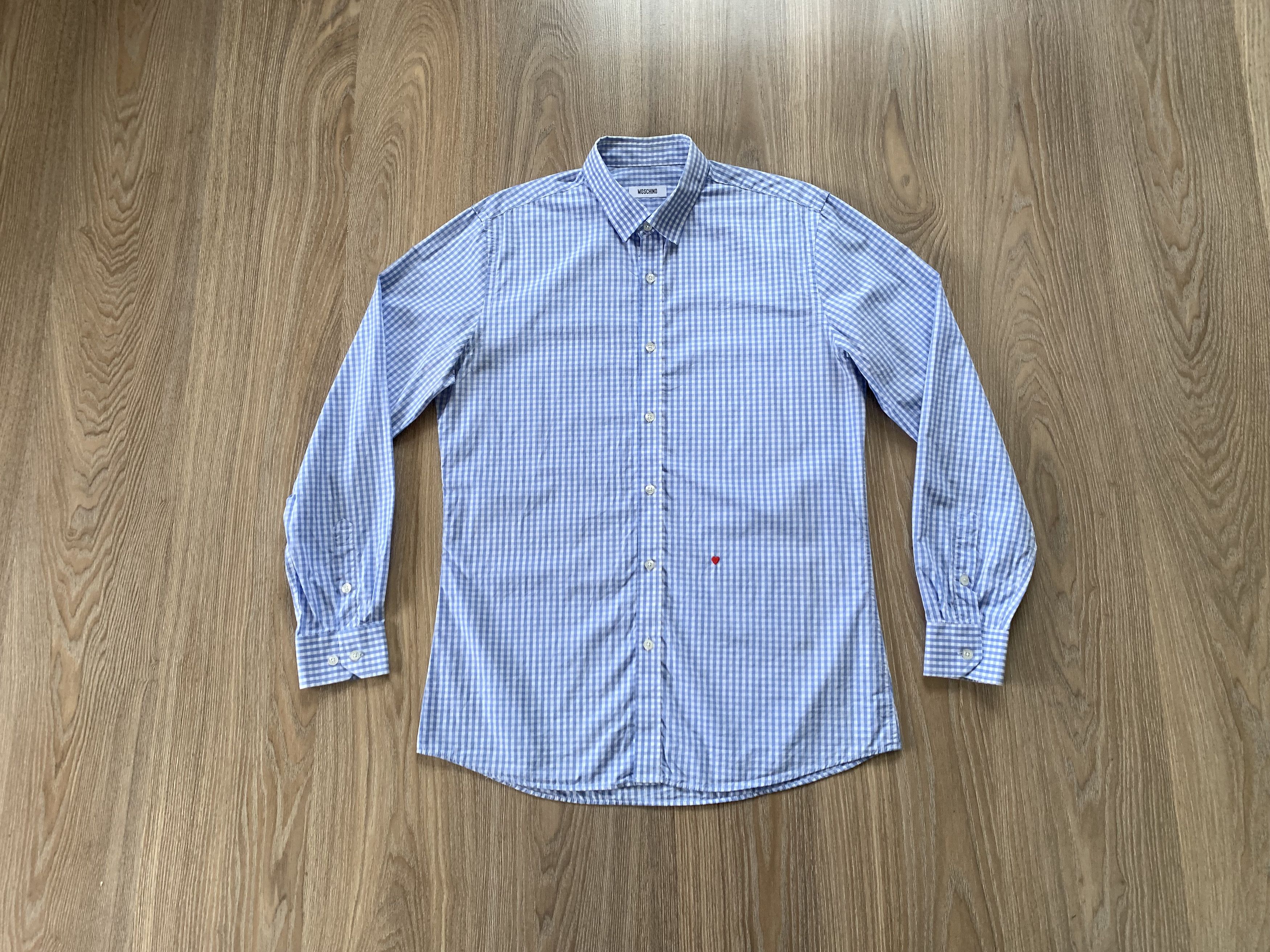 Moschino Moschino Cotton Long Sleeve Plaid Shirt Size US S / EU 44-46 / 1 - 1 Thumbnail