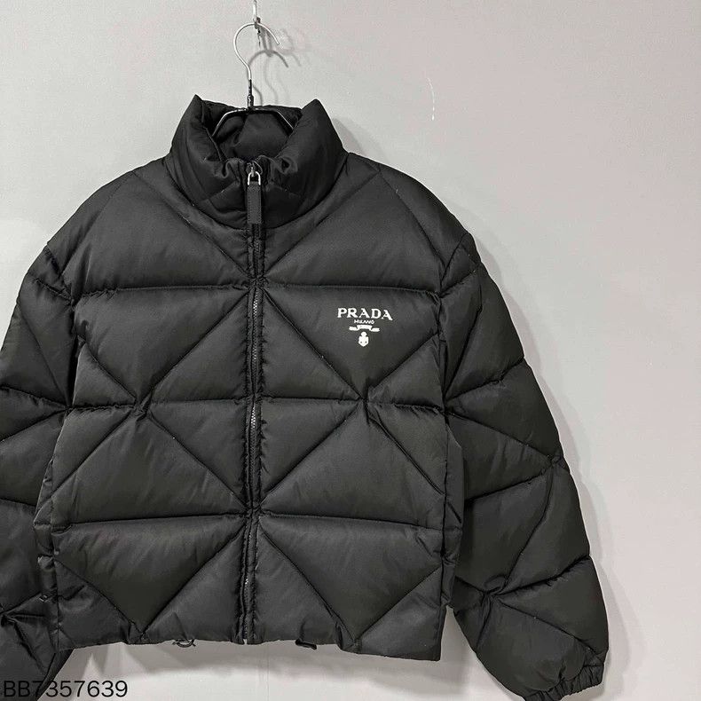 Prada PradaDiamond recycled nylon logo down jacket 2503-Nextarrow Size US XXS / EU 40 - 3 Thumbnail
