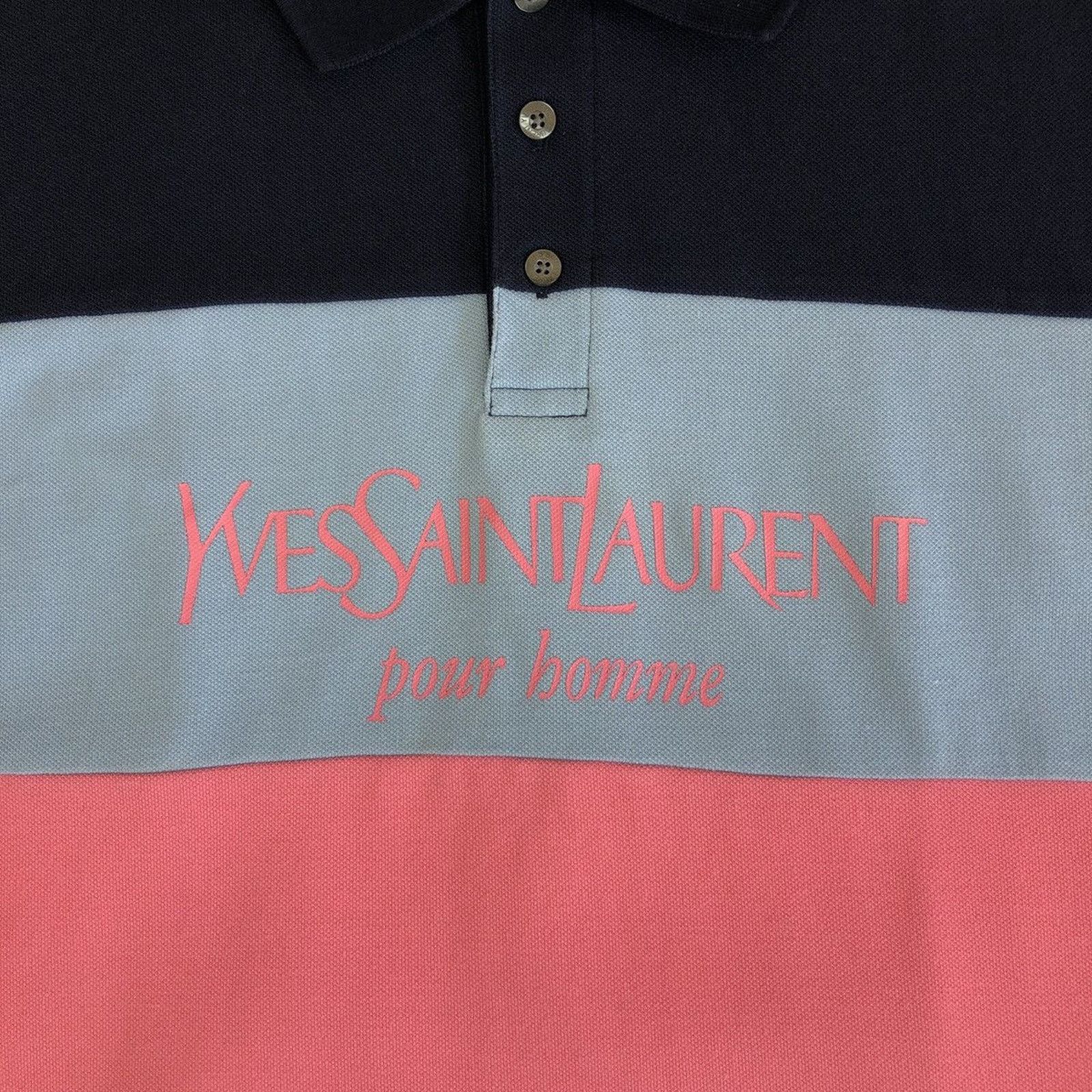 Yves Saint Laurent YSL Logo Polo Size US XL / EU 56 / 4 - 5 Thumbnail