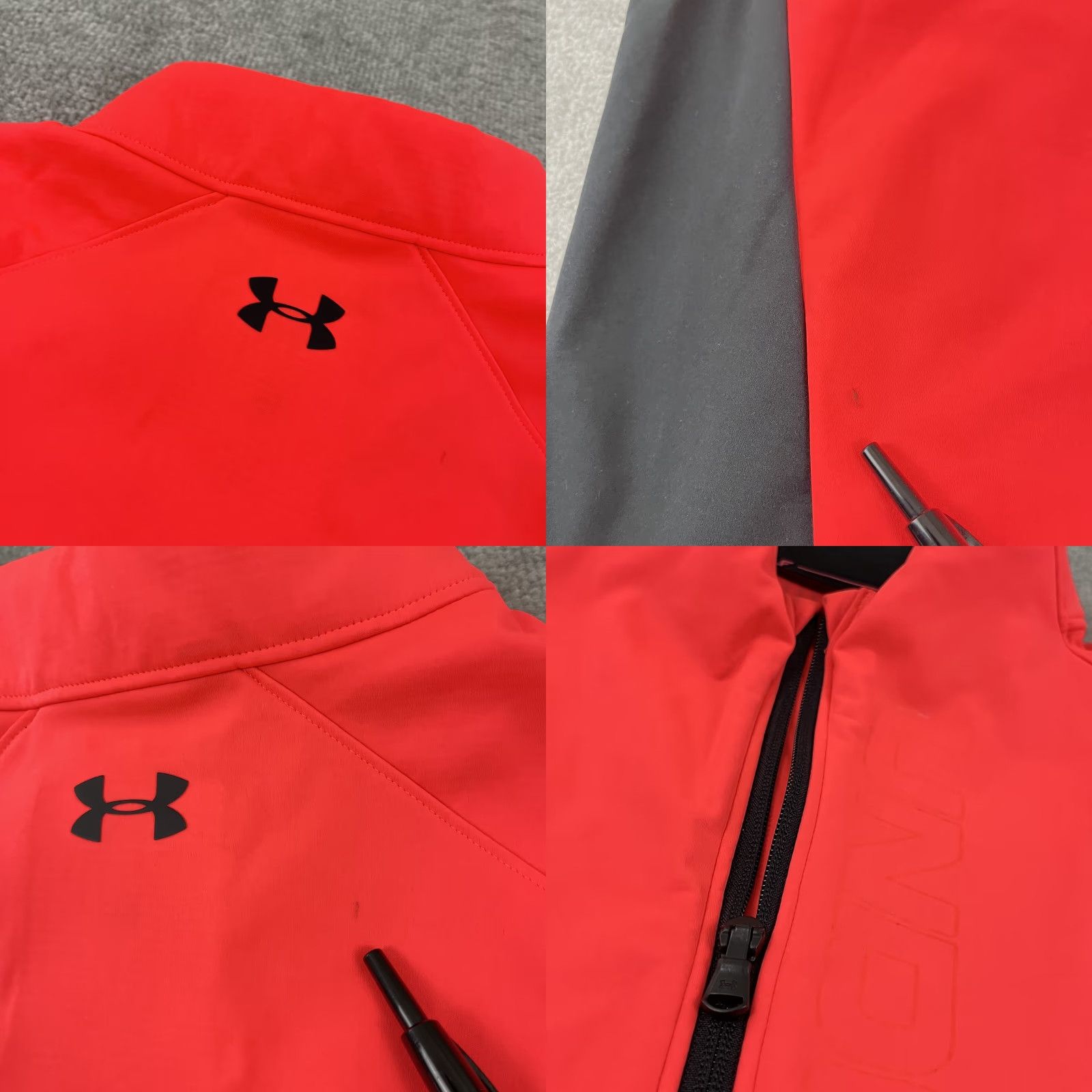 Under Armour Under Armour Vest Mens Large Neon Orange Infrared Cold Gear Storm Golf Full Zip Size US L / EU 52-54 / 3 - 8 Thumbnail