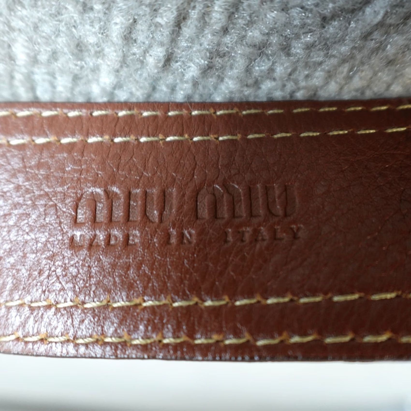 Miu Miu Miu Miu Belt Brown Leather Buckle Made in Italy Women One Size Vintage: No Regular Order Size ONE SIZE - 5 Thumbnail