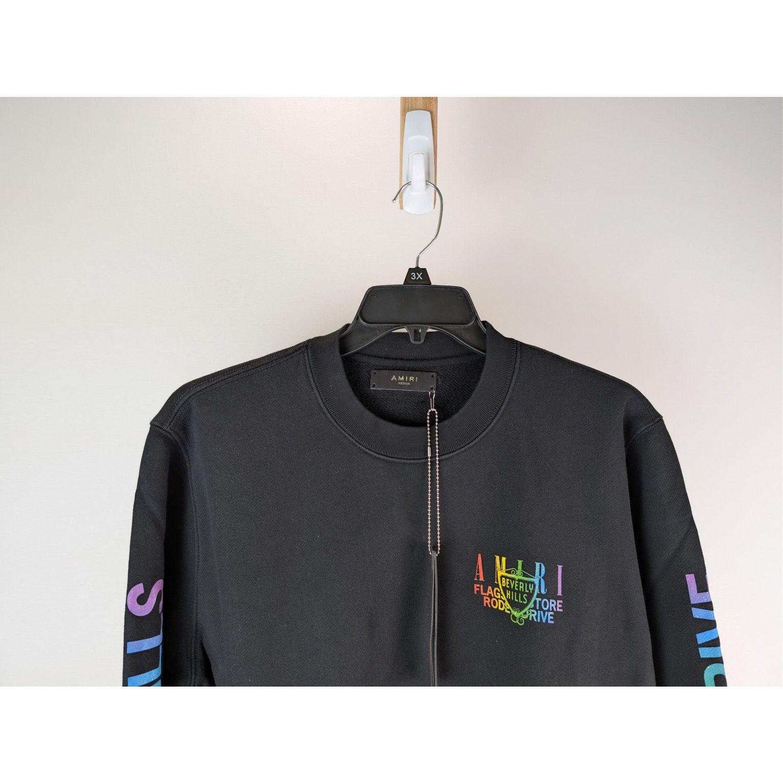 Amiri o1rshd1 Amiri Beverly Hills Crewneck Sweatshirt in Black Size US XL / EU 56 / 4 - 3 Thumbnail