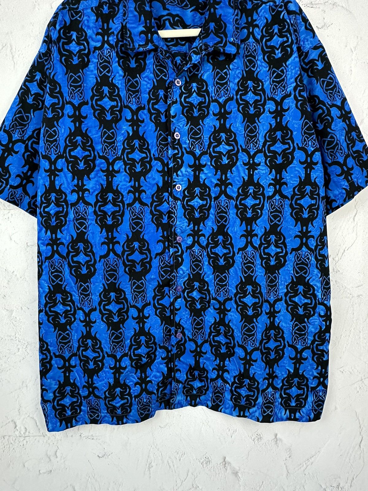 Vintage Y2K Vintage Printed Crazy Short Sleeve Shirt Size US XL / EU 56 / 4 - 3 Thumbnail