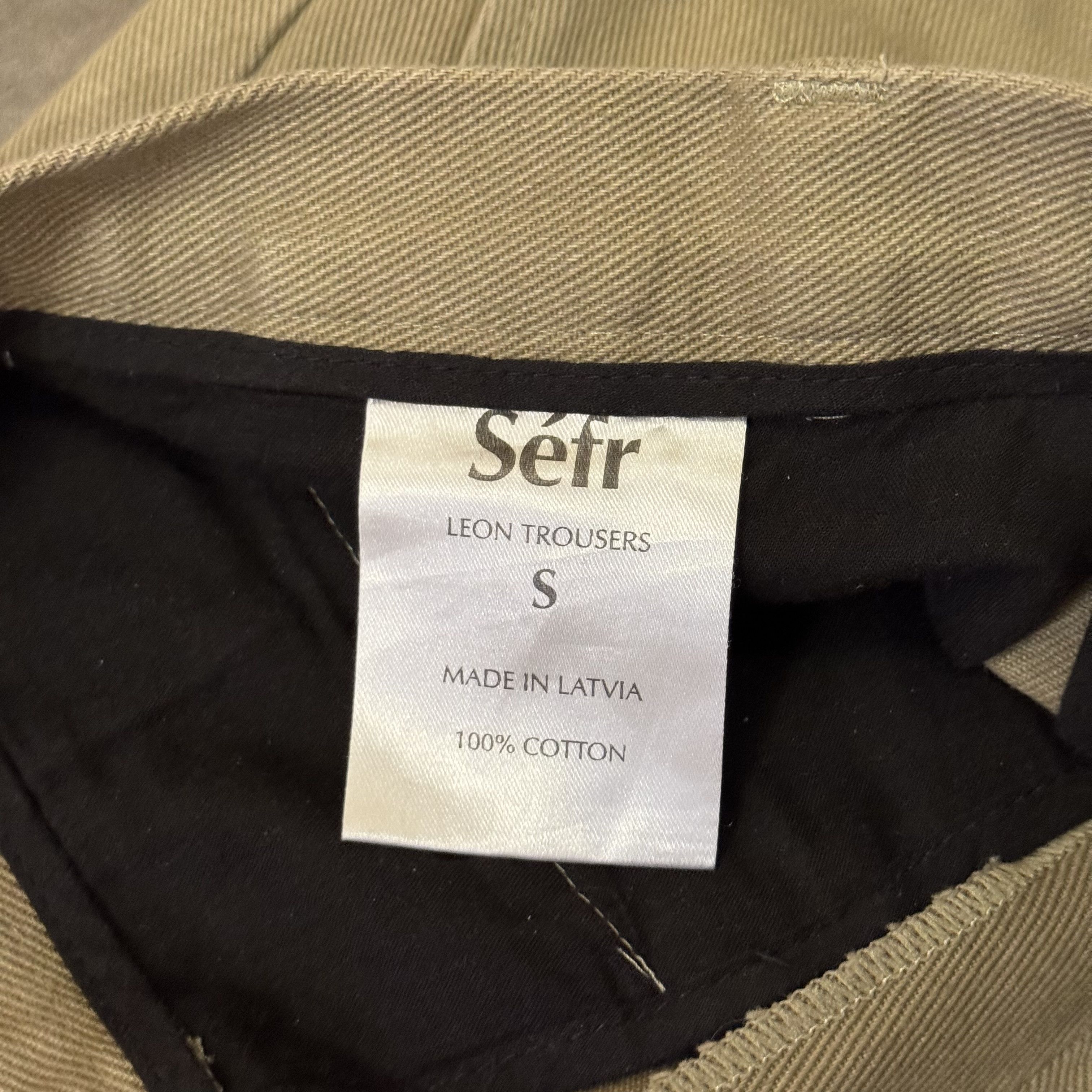 Sefr Sefr Leon Trousers - Size Small - Olive Green Cotton Twill Size US 30 / EU 46 - 5 Thumbnail