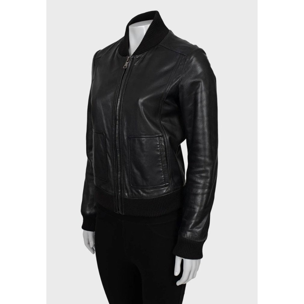 Dolce & Gabbana Dolce & Gabbana Black Leather Bomber Jacket - IT38/XS Size XS / US 0-2 / IT 36-38 - 2 Thumbnail