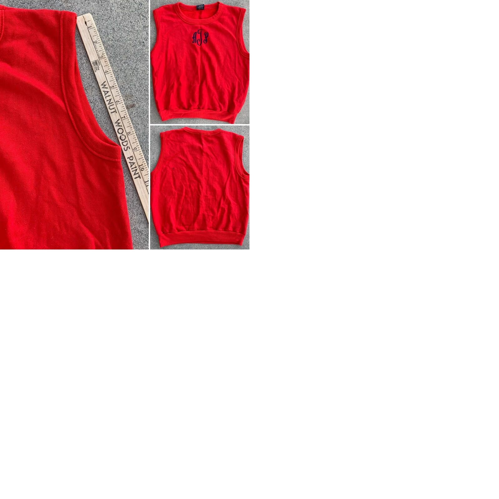 Vintage VINTAGE Steinwurtzel Sleeveless Sweatshirt Muscle Shirt Red Embroidered Blue Size L Mens 80s Size US L / EU 52-54 / 3 - 9 Thumbnail