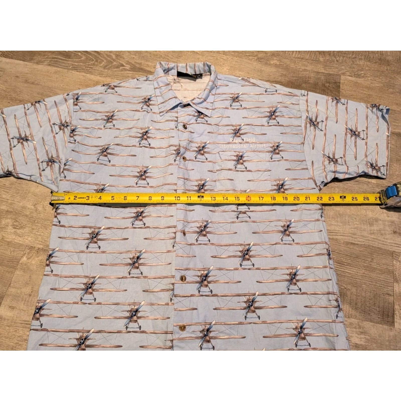 Vintage Vintage Monzini Collection SS Button Up Shirt Mens Airplanes AOP Sz L USA Made Size US L / EU 52-54 / 3 - 7 Thumbnail