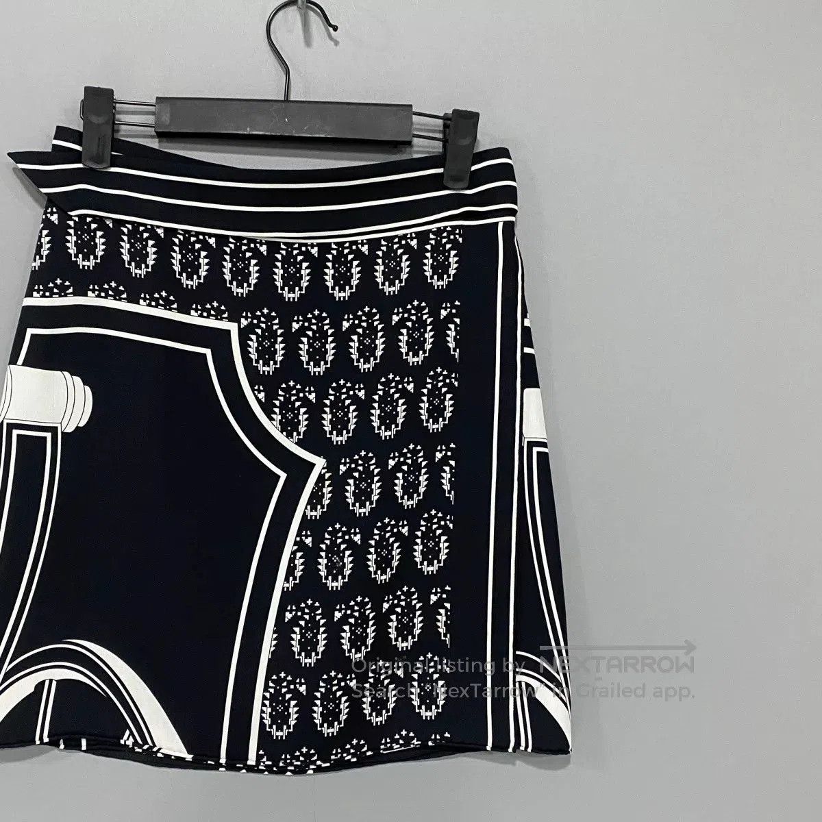 Hermes black silk mini skirt by Hermes. Size 33" - 2 Thumbnail