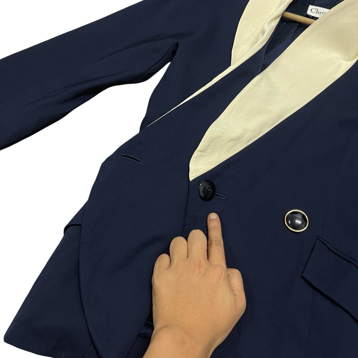 Dior ‼️LSTDROP‼️Vtg Christian Dior Wool Shawl Collar Smoking Jacket Size M / US 6-8 / IT 42-44 - 12 Thumbnail