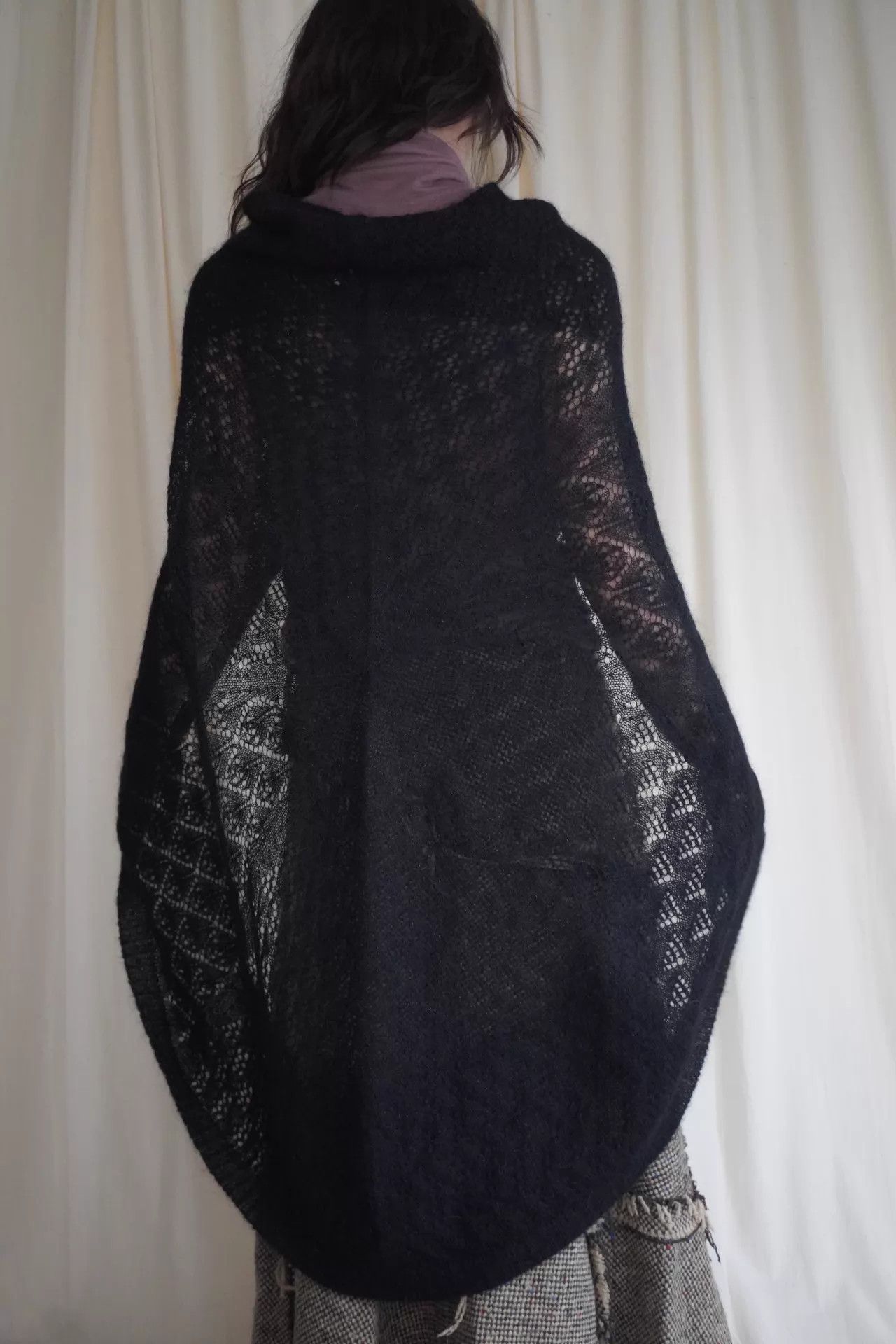 Junya Watanabe Junya Watanabe 2000s Mohair-Wool Lace Multi-Wear Shawl Size ONE SIZE - 9 Thumbnail