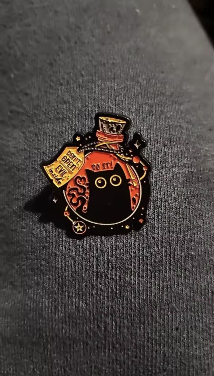 Designer Black cat enemal pin brooch accessories Size ONE SIZE - 6 Thumbnail