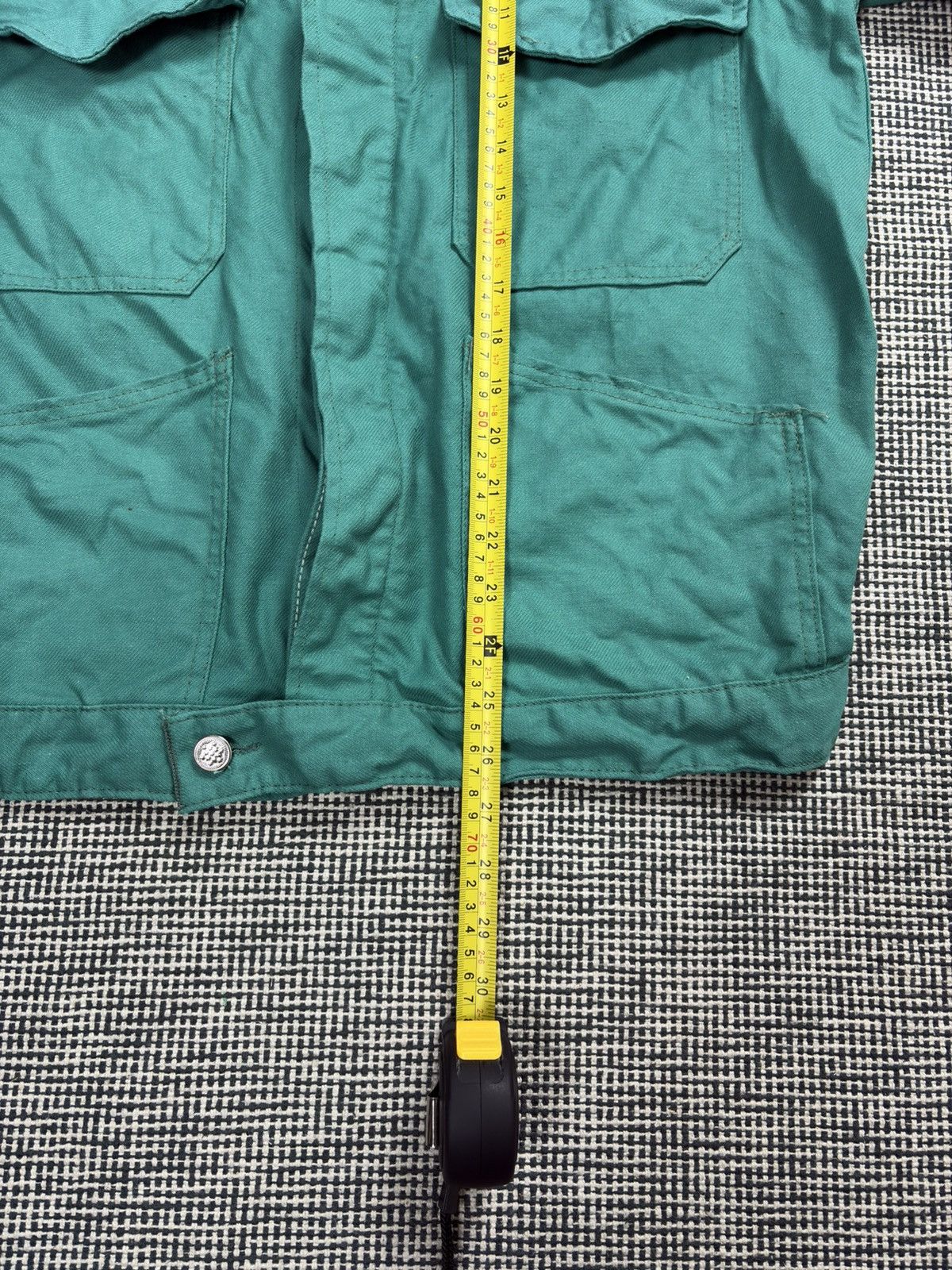 Le Laboureur 60s/70s German light green work cyclist jacket sanfor Size US S / EU 44-46 / 1 - 6 Thumbnail