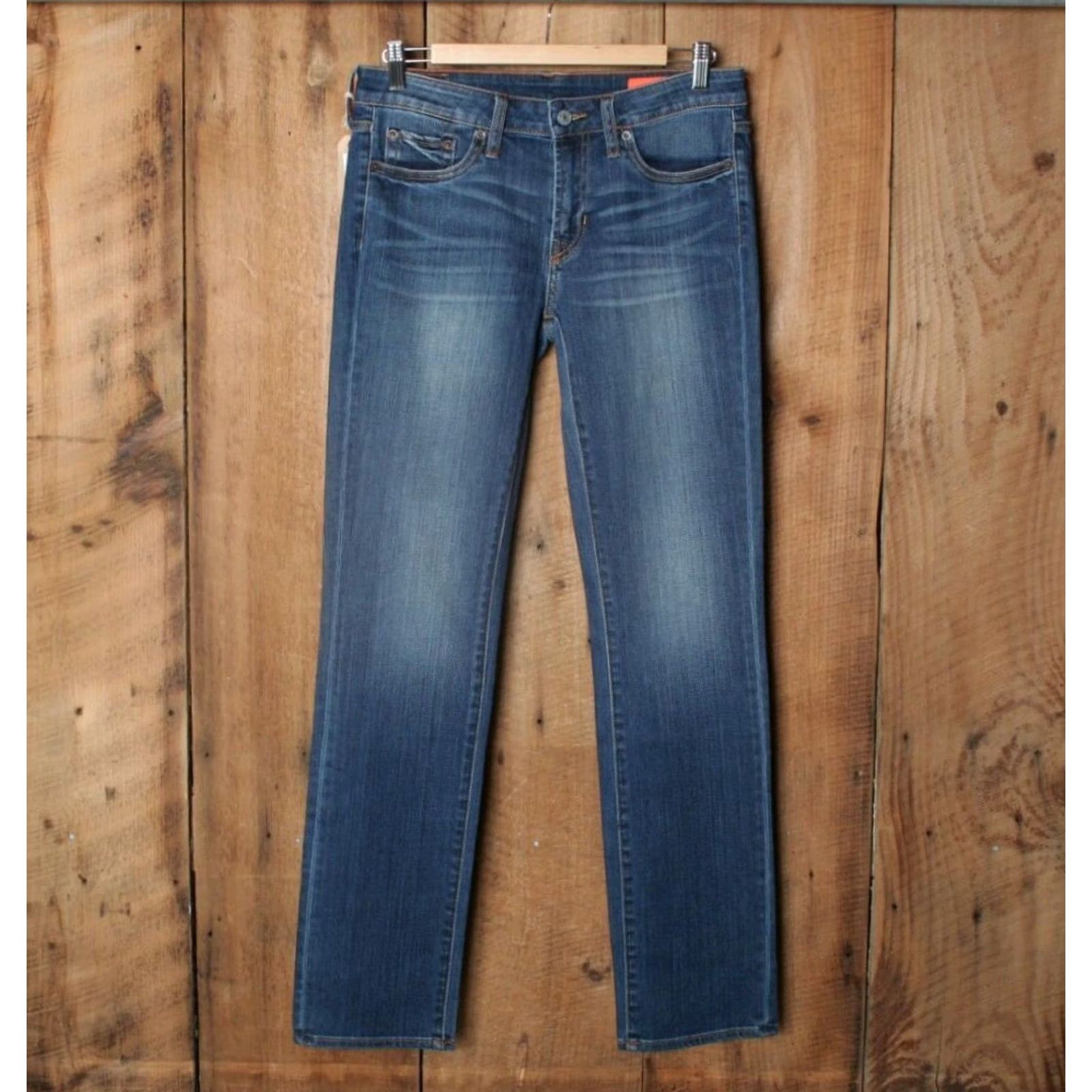 Jean Shop Jean Shop Cindy Twillight Wash Straight Jeans Sz. 29 Inseam 32" Blue Denim Women Size 29" - 2 Thumbnail