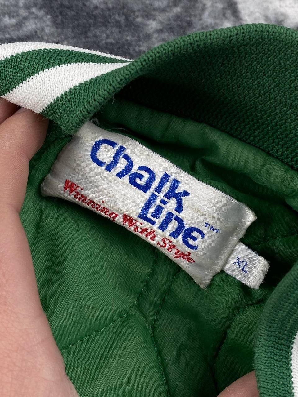Vintage Vintage New York Jets Chalk Line 90s Bomber Jacket Big Logo Size US XL / EU 56 / 4 - 19 Thumbnail