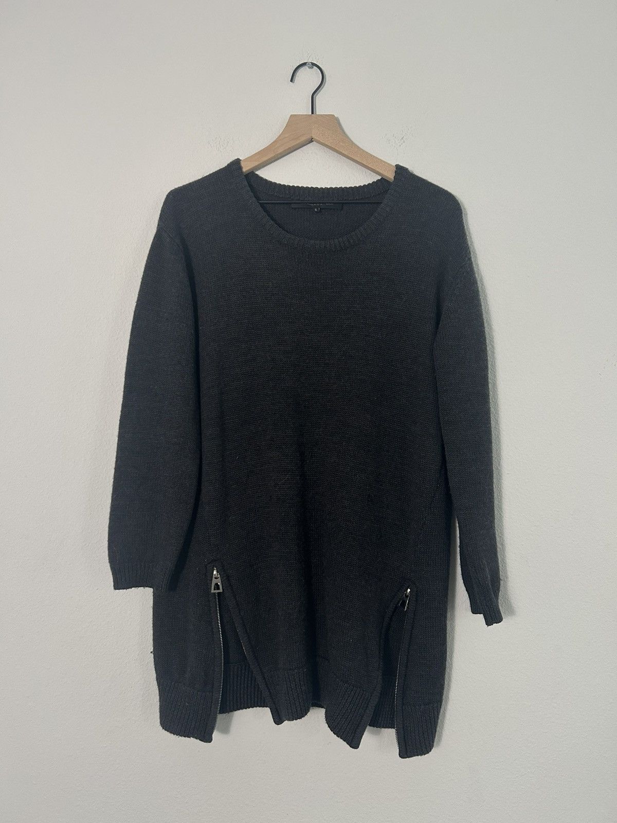 Barbara Bui Double zip Elongated knit sweater Size M / US 6-8 / IT 42-44 - 2 Thumbnail