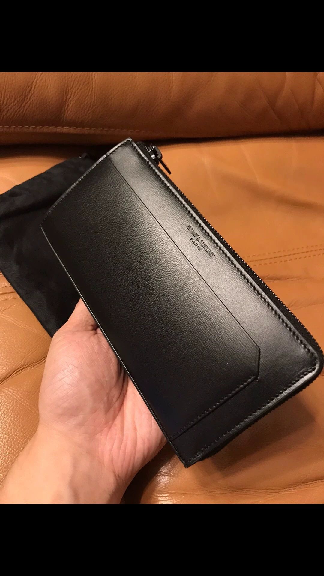 Saint Laurent Paris SLP new long zip full leather wallet Size ONE SIZE - 2 Thumbnail