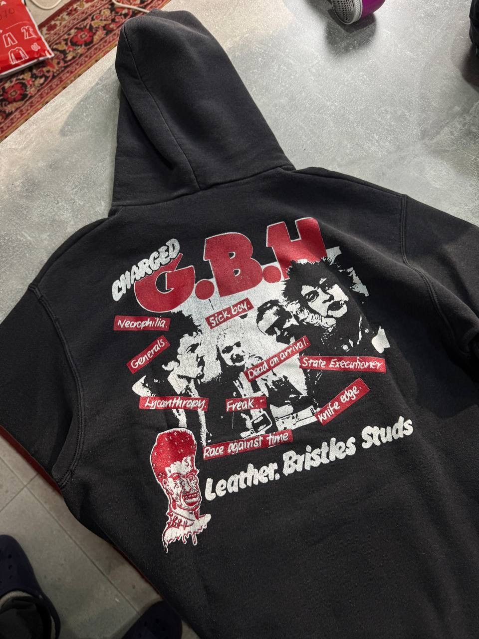 Other Charged G.B.H leather, bristles studs vintage Hoodie size M Size US M / EU 48-50 / 2 - 12 Thumbnail