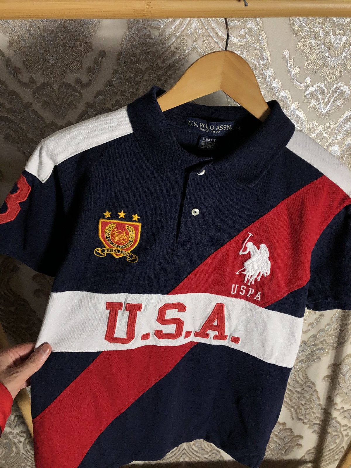 Polo Ralph Lauren VINTAGE U.S. POLO ASSN USA FLAG DESIGNER CASUAL RETRO Y2K 90 Size US M / EU 48-50 / 2 - 2 Thumbnail