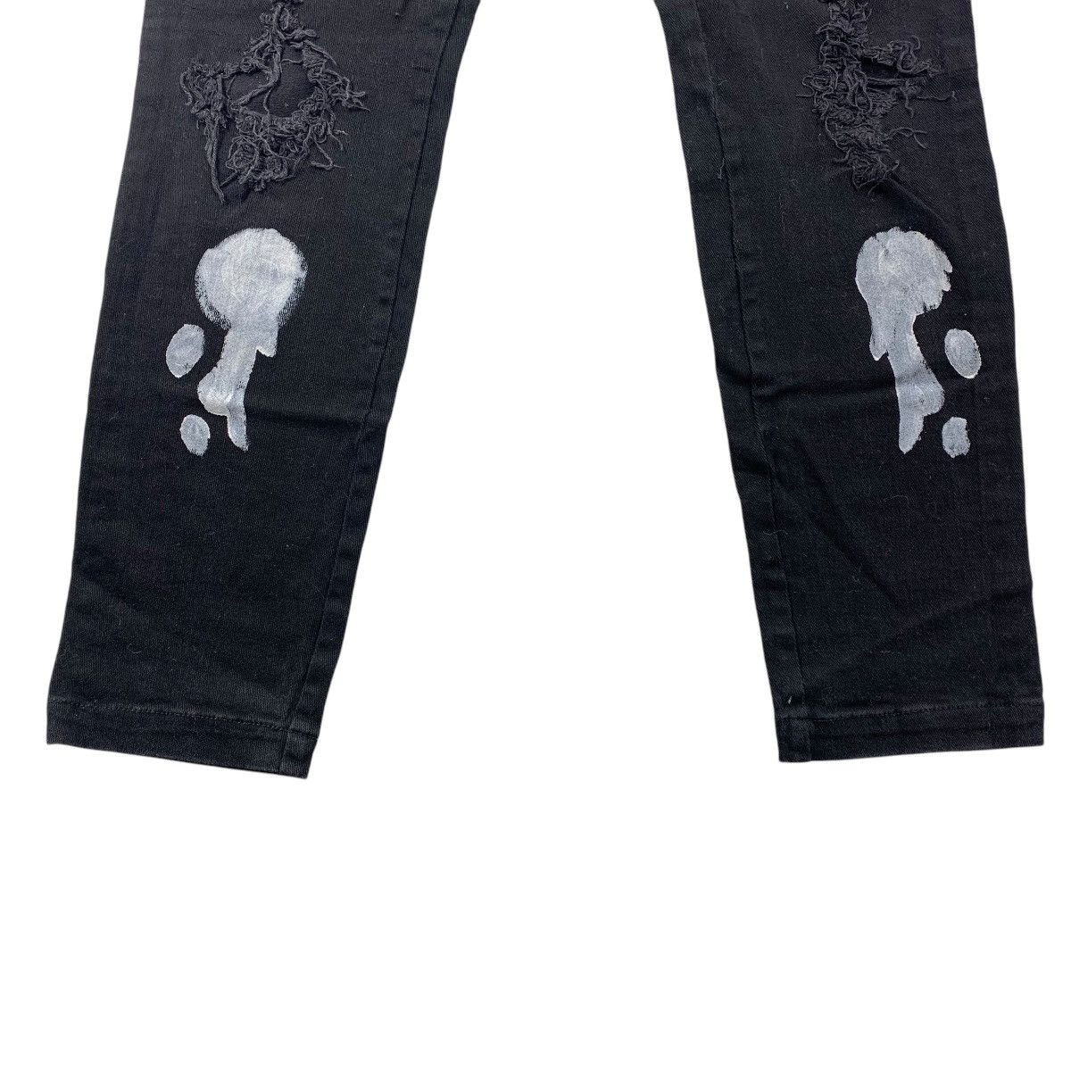 Japanese Brand NOVEMBER RAIN by Kingly mask distressed painted jeans Size US 32 / EU 48 - 11 Thumbnail
