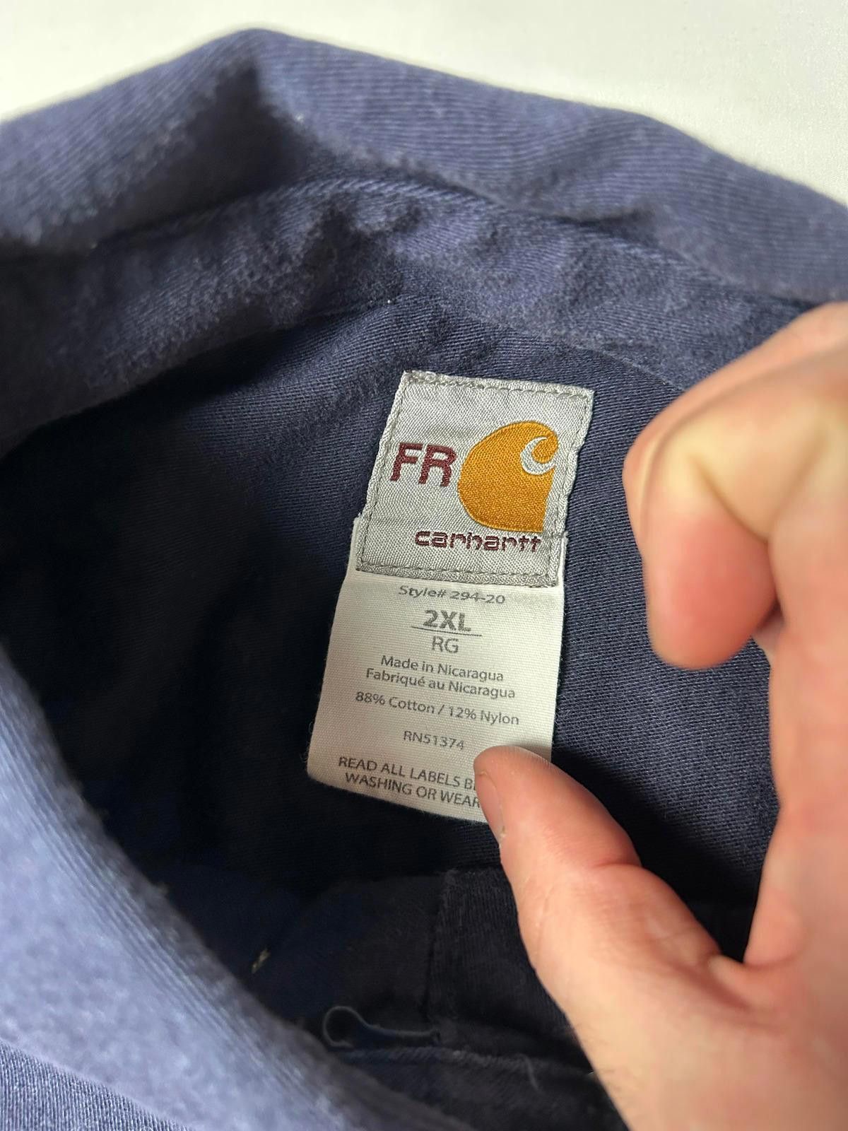 Carhartt Carhartt Pocket Shirt Heavyweight Overshirt Workwear Navy Size US XXL / EU 58 / 5 - 5 Thumbnail