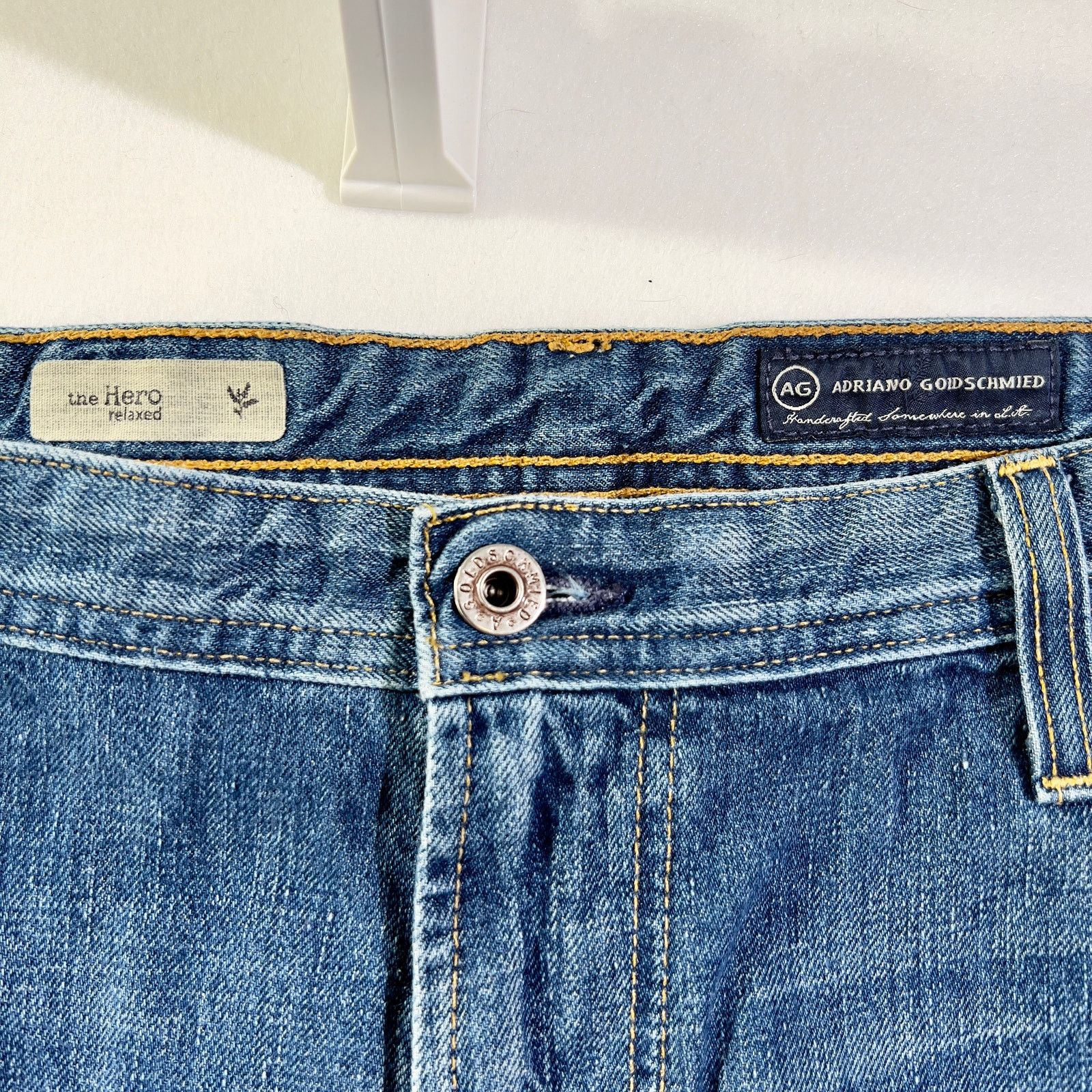 AG Adriano Goldschmied Adriano Goldschmied Denim Jean Hero Relaxed Men 40W 32L USA Size US 40 / EU 56 - 2 Thumbnail