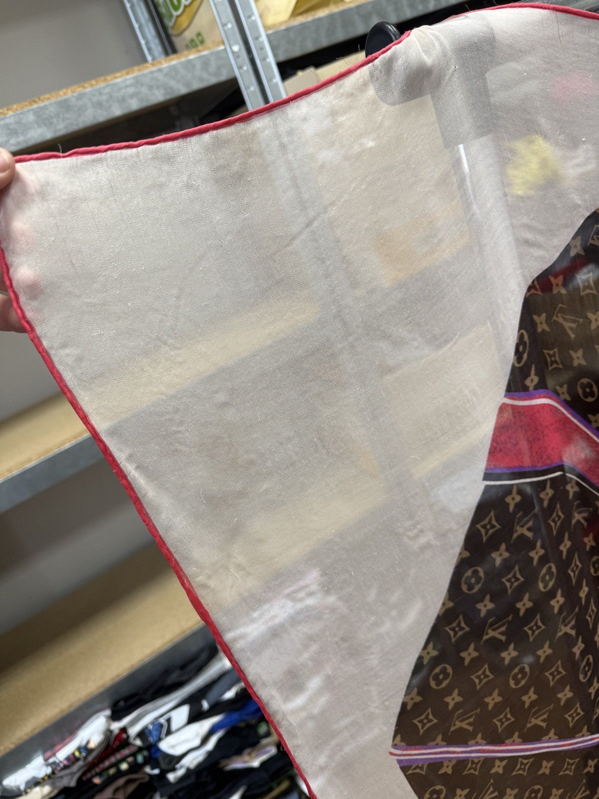 Louis Vuitton 🇮🇹 Louis Vuitton Monogram Silk Scarf Shawl Wrap Luxury Rare Size ONE SIZE - 8 Thumbnail