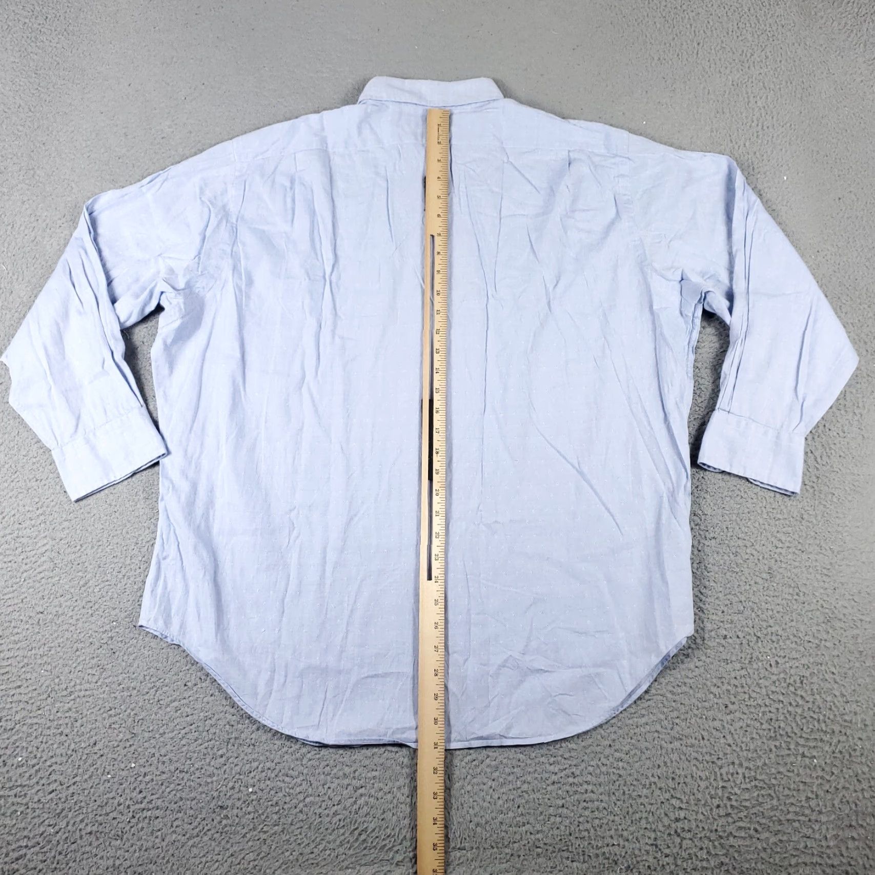 Ralph Lauren Ralph Lauren Shirt Mens 17.5 Blue Dress Button Up Long Sleeve Shirt Dress Shirt Button-Down 17.5 Overall Blue Mens Size 46R - 6 Thumbnail