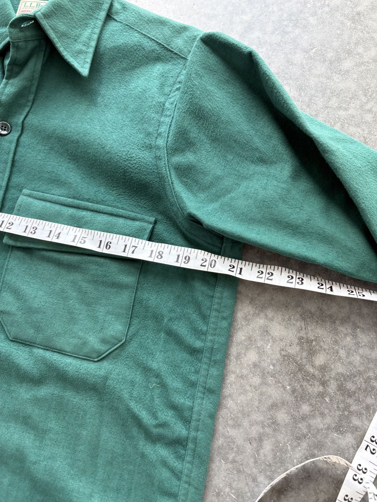 L.L. Bean Vintage 90s LL Bean Chamois Cloth Shirt Pine Green Size US M / EU 48-50 / 2 - 5 Thumbnail