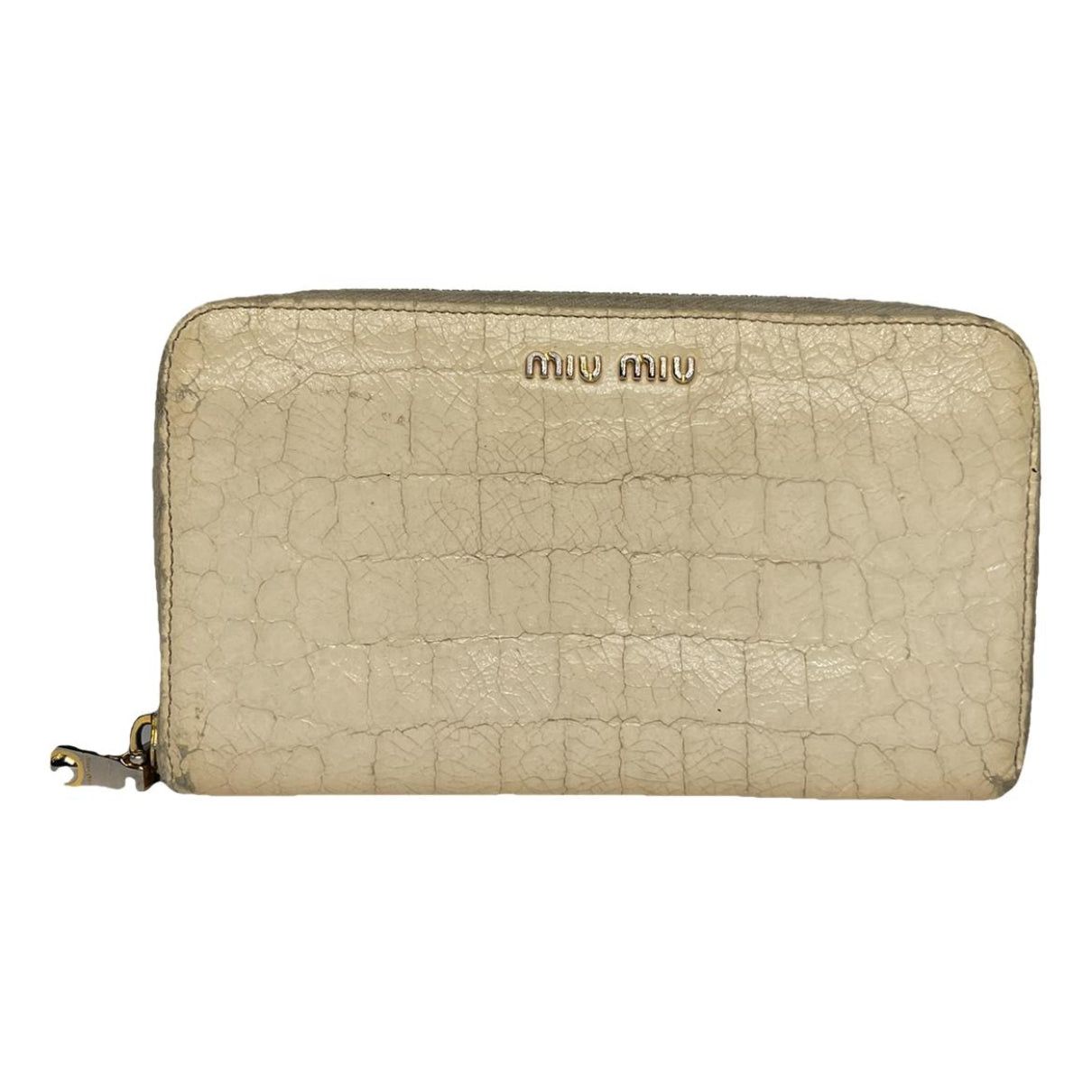 Miu Miu White Leather Wallet Size ONE SIZE - 1 Thumbnail