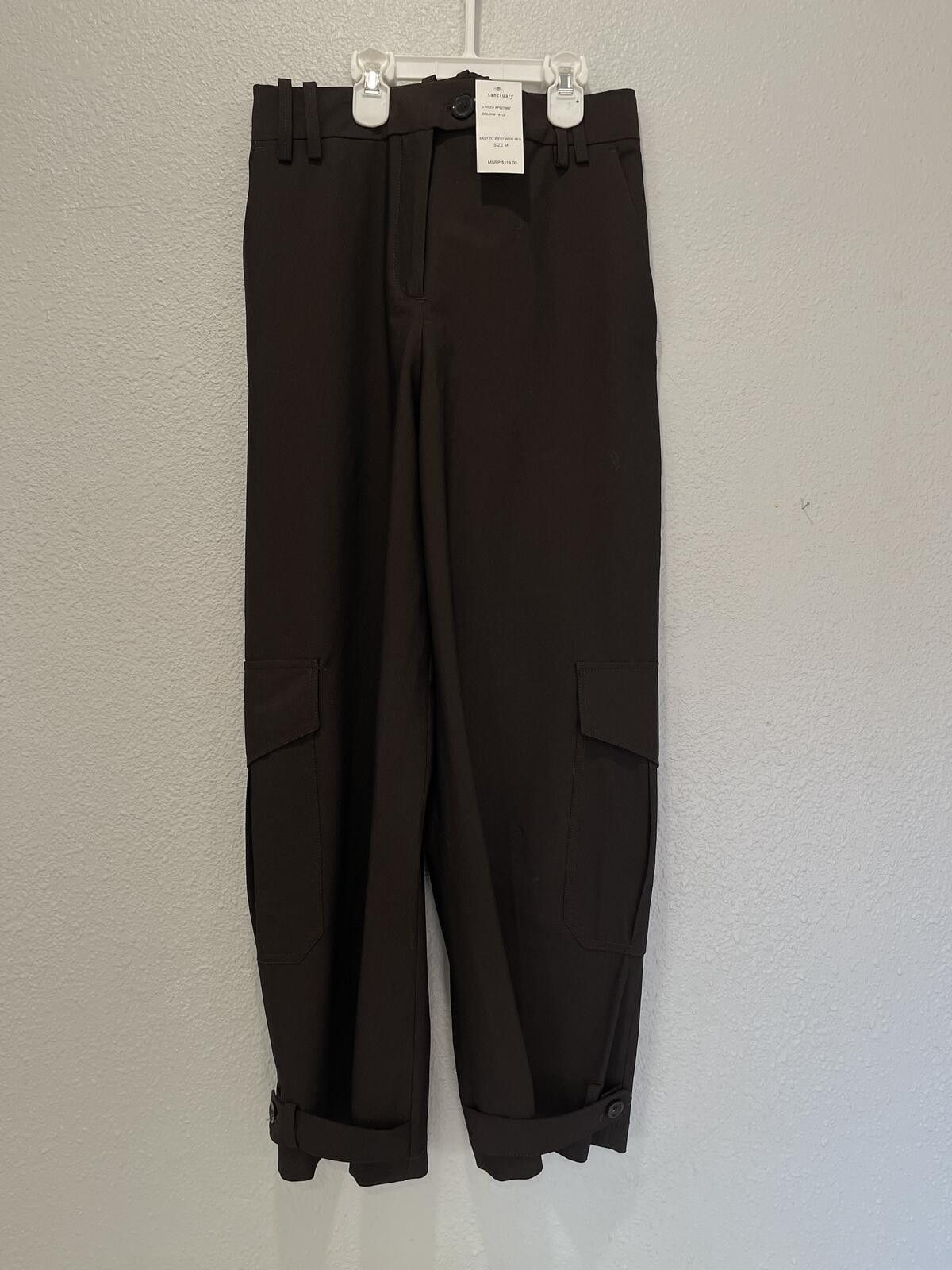 Sanctuary Sanctuary East to West Wide Leg Pants Size M Black Size 32" / US 10 / IT 46 - 1 Thumbnail