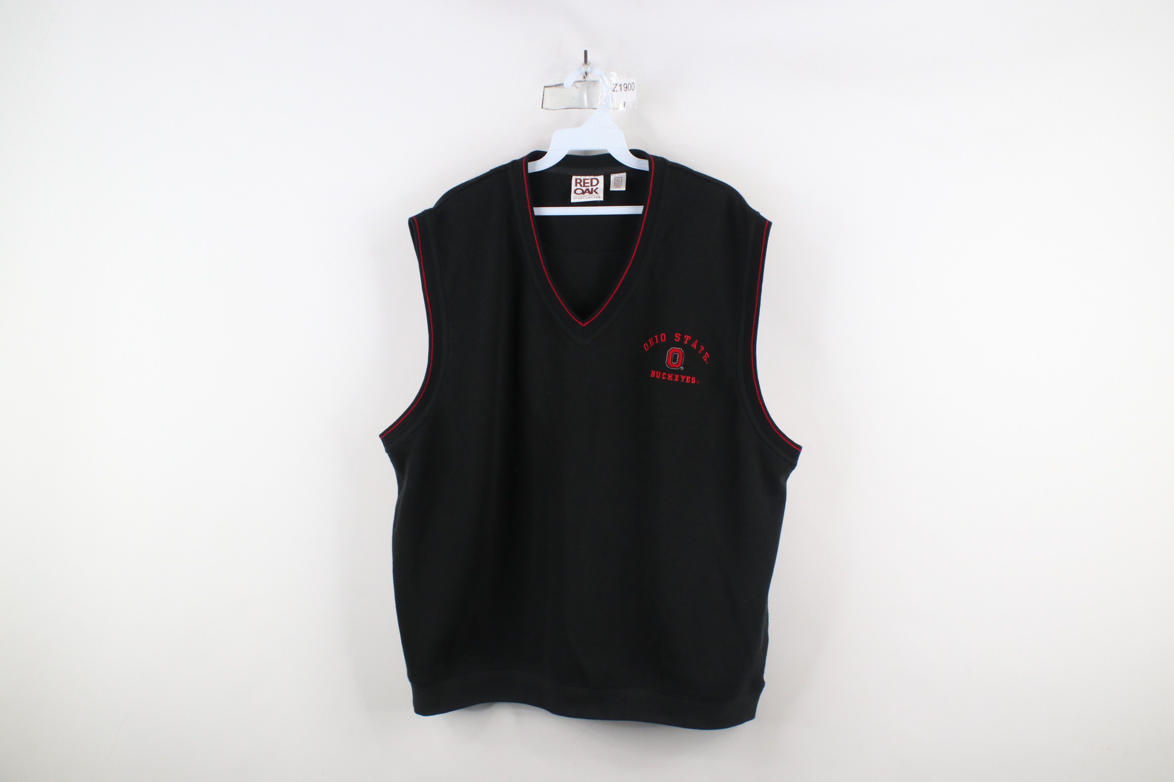 Vintage Vintage 90s Ohio State University Knit Sweater Vest Black Size US XL / EU 56 / 4 - 1 Thumbnail